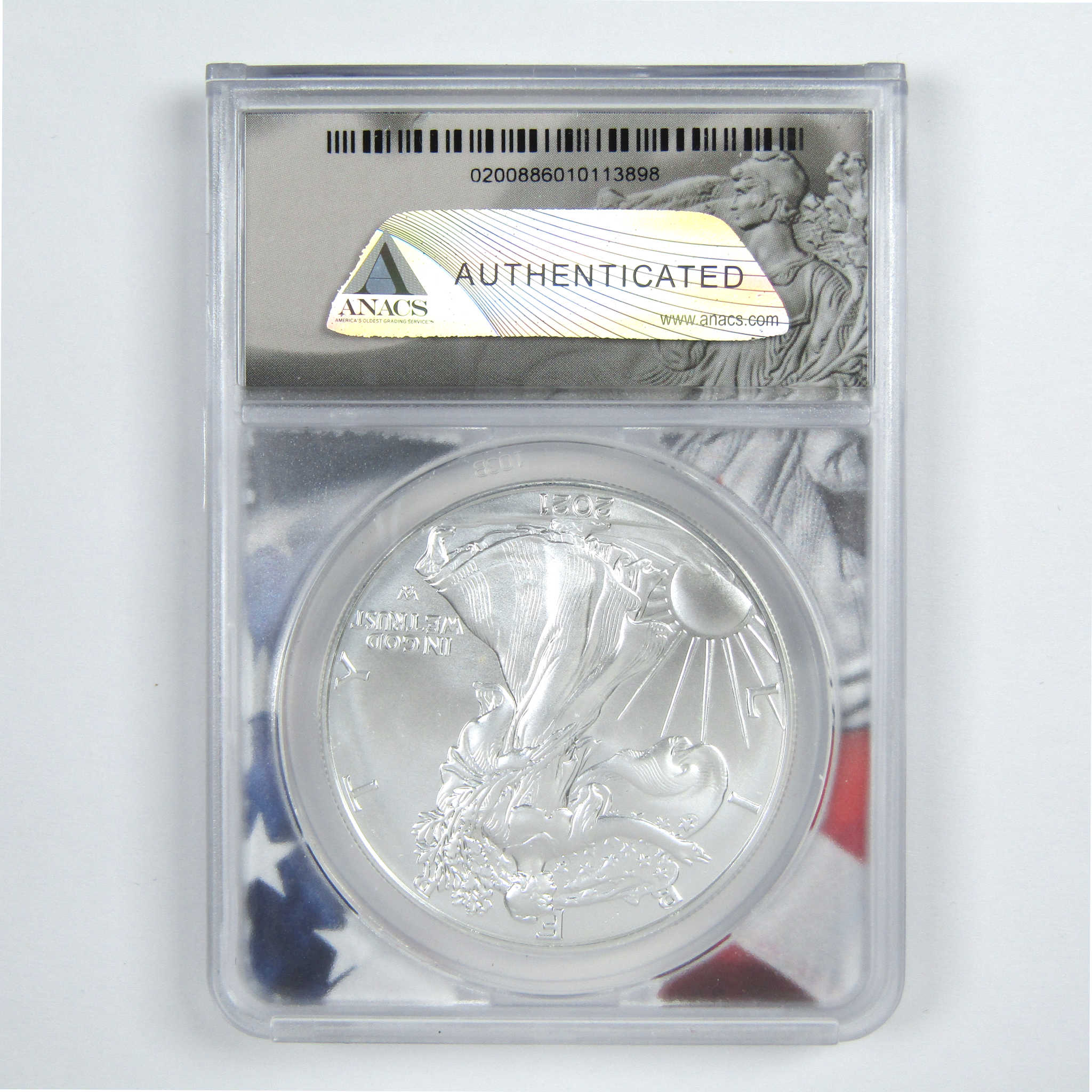 2021 (S) Type 2 American Silver Eagle MS 70 ANACS $1 SKU:CPC7823