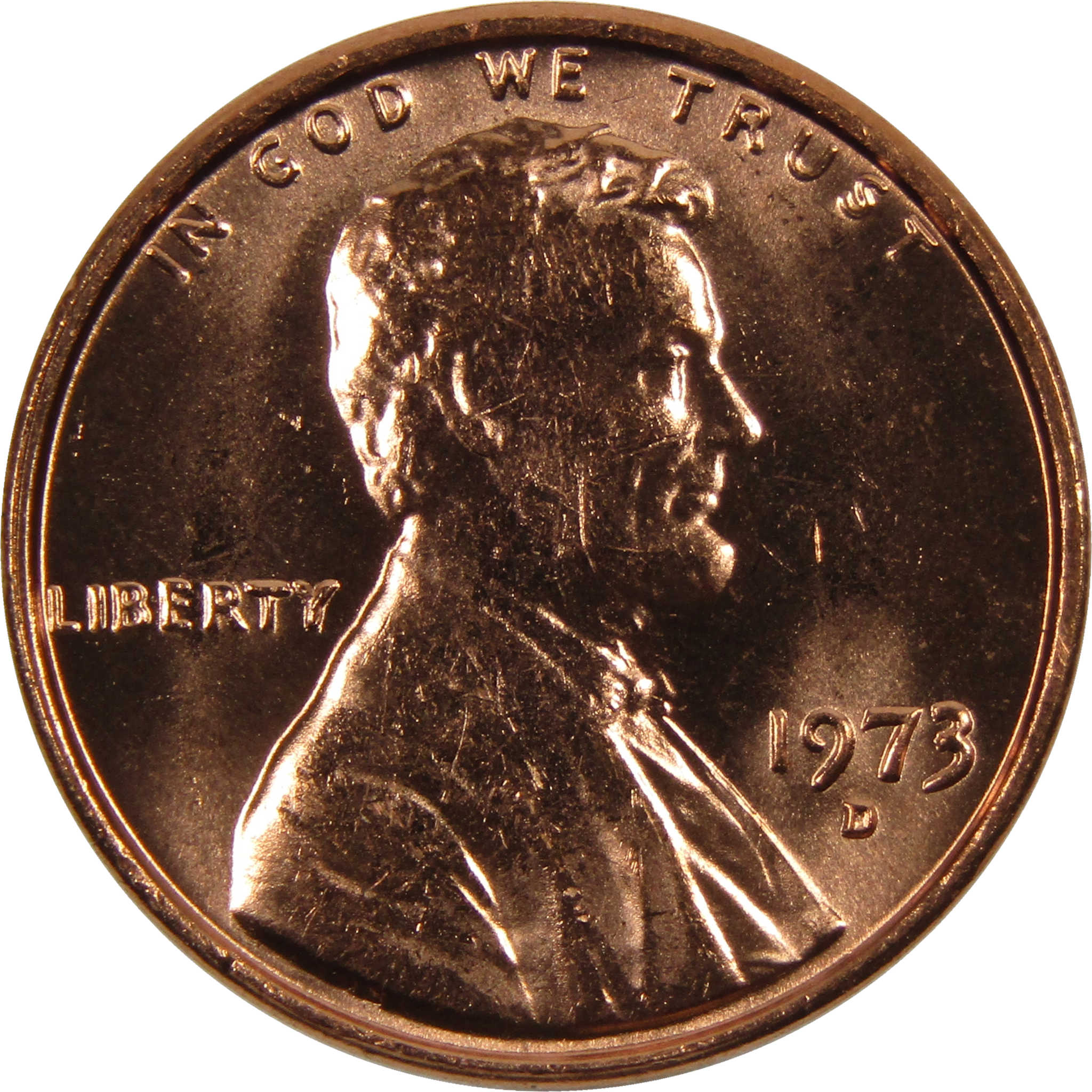 1973 D Lincoln Memorial Cent BU Uncirculated Penny 1c Coin