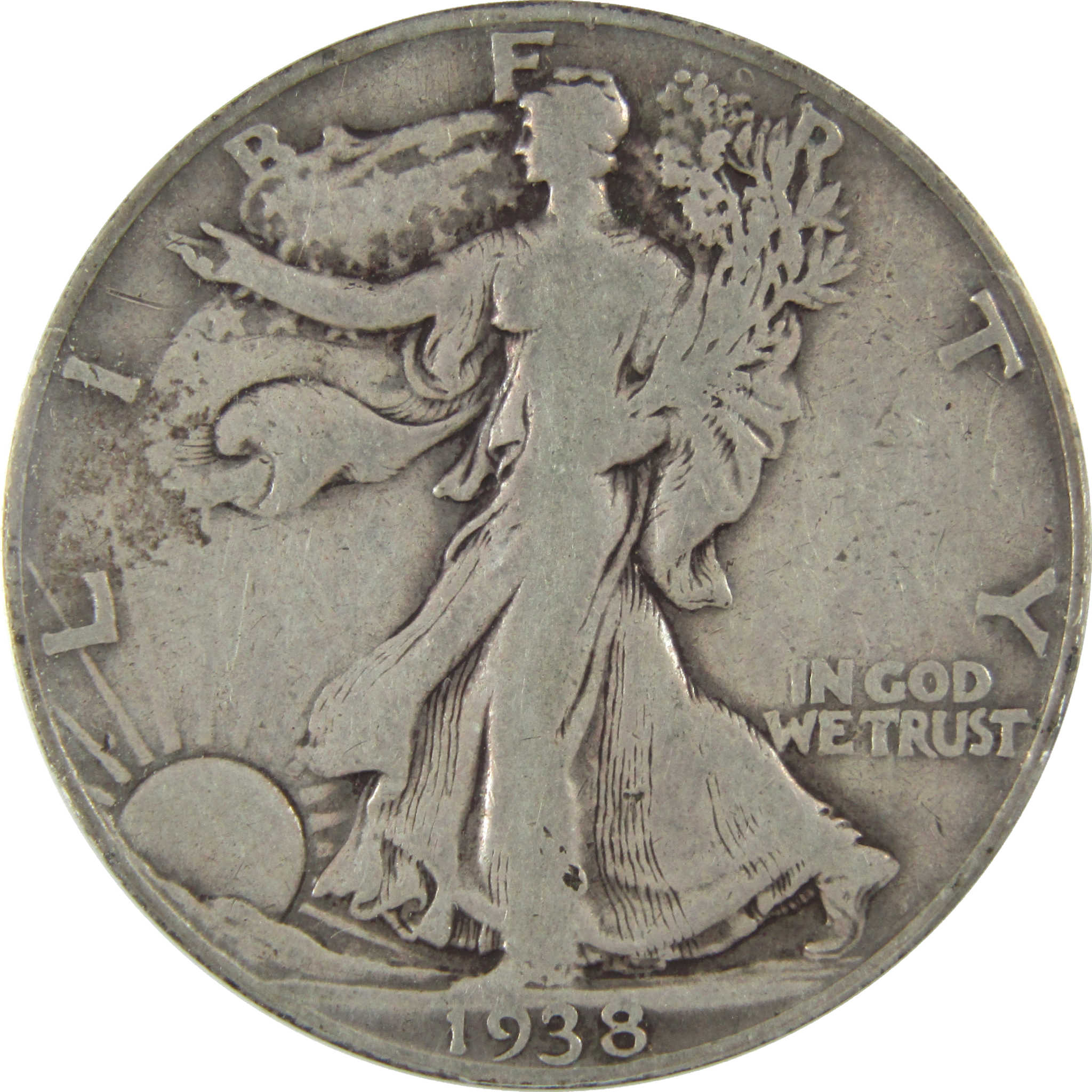 1938 D Liberty Walking Half Dollar F 12 ANACS Silver 50c SKU:I11946
