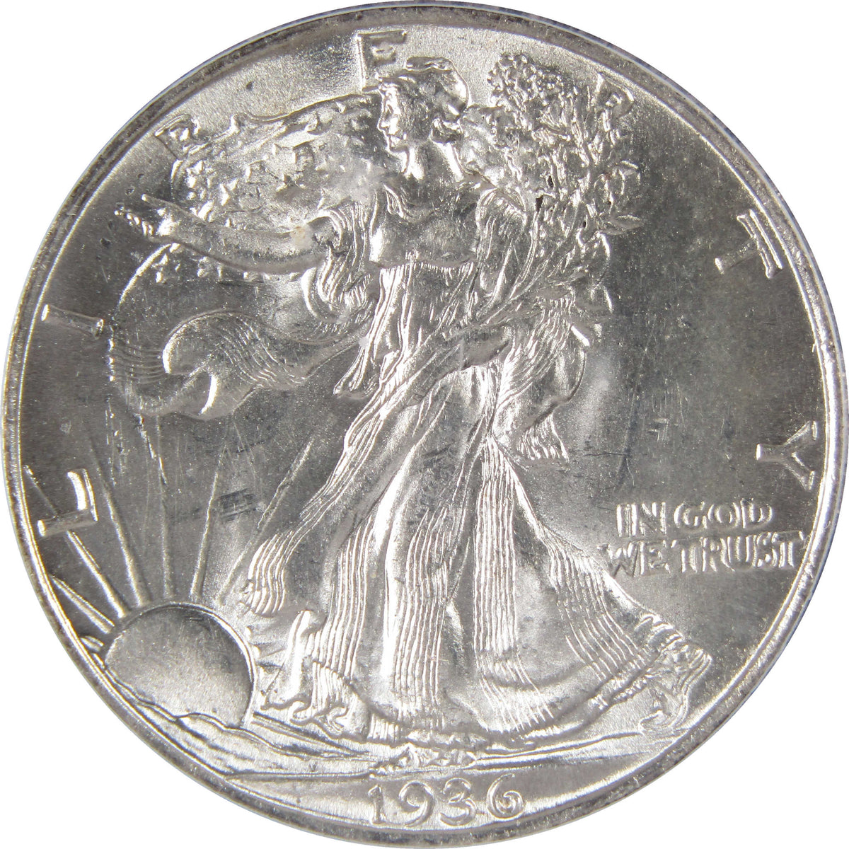 1936 Liberty Walking Silver Half Dollar MS 62 ICG 50c Coin SKU:I29147