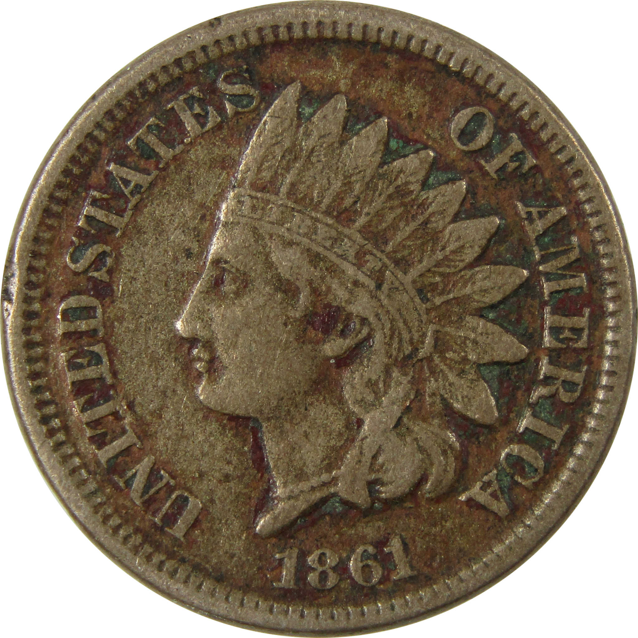 1861 Indian Head Cent VF Very Fine Details Penny 1c Coin SKU:CP1167