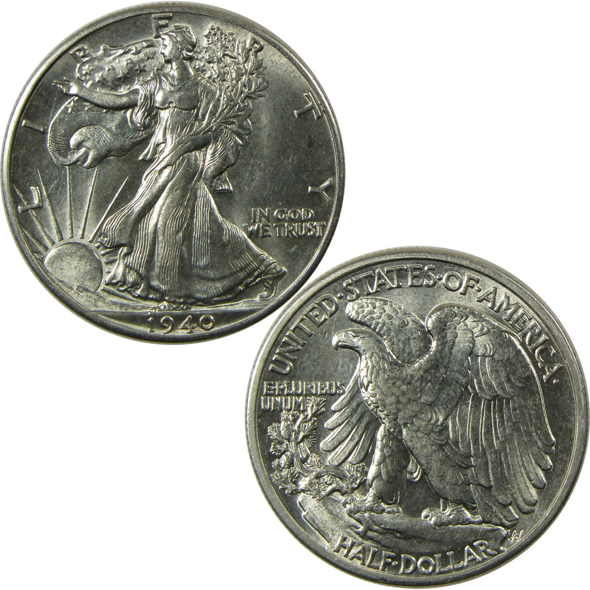 1940 Liberty Walking Silver Half Dollar Uncirculated 50c Coin