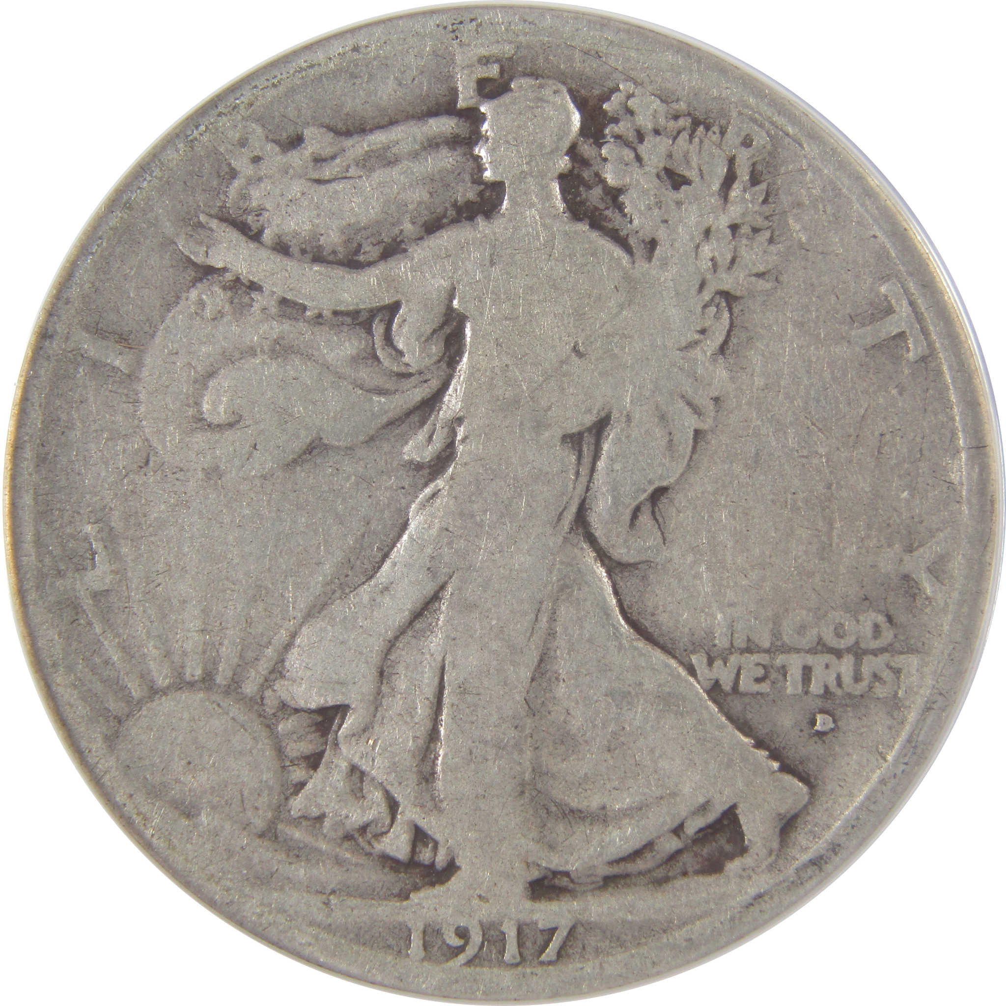 1917 D Obverse Liberty Walking Half Dollar G 6 ANACS Silver SKU:I17494