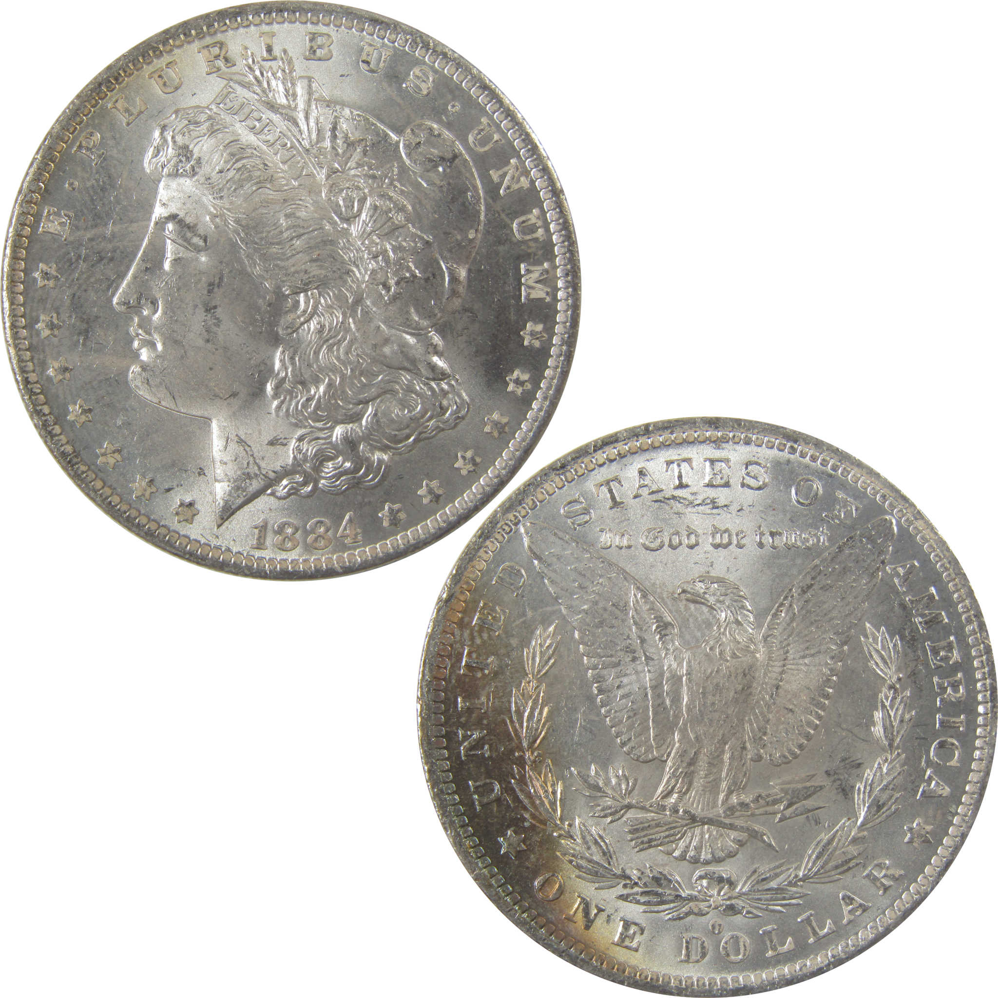 1884 O Morgan Silver Dollar Uncirculated Mint State Toned SKU:I23522