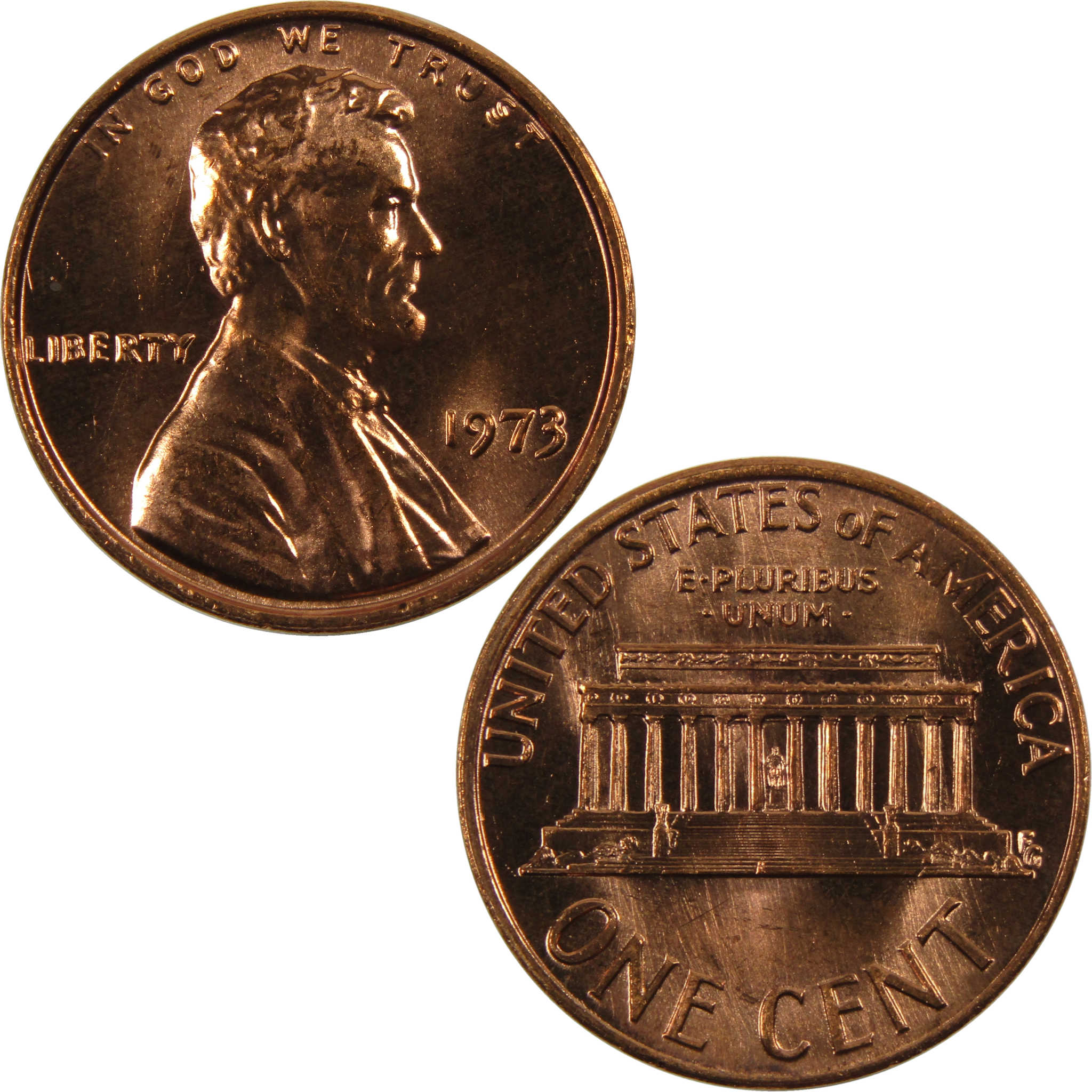 1973 Lincoln Memorial Cent BU Uncirculated Penny 1c Coin