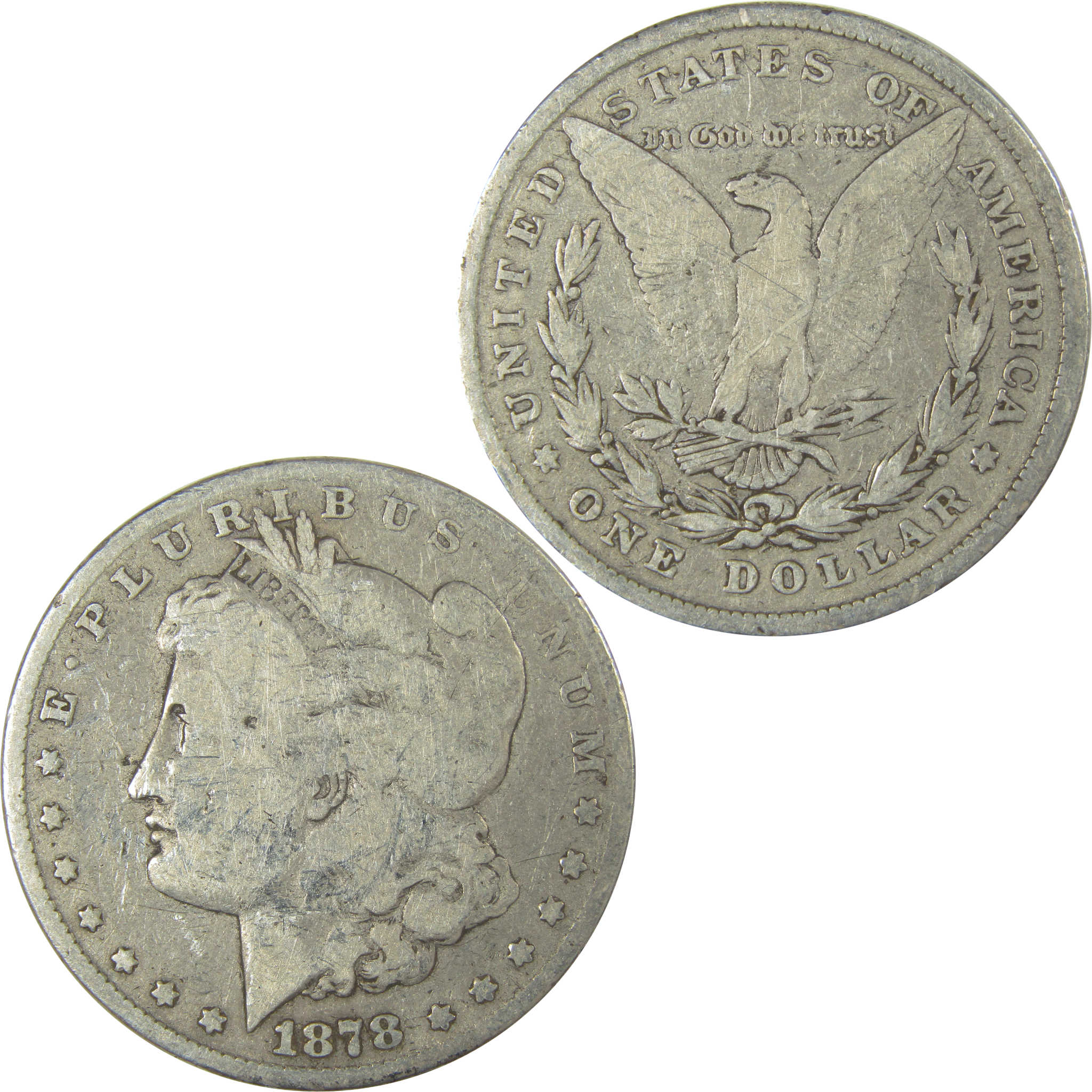 1878 8TF Morgan Dollar VG Very Good Details Silver $1 Coin SKU:CPC0966 - Morgan coin - Morgan silver dollar - Morgan silver dollar for sale - Profile Coins &amp; Collectibles