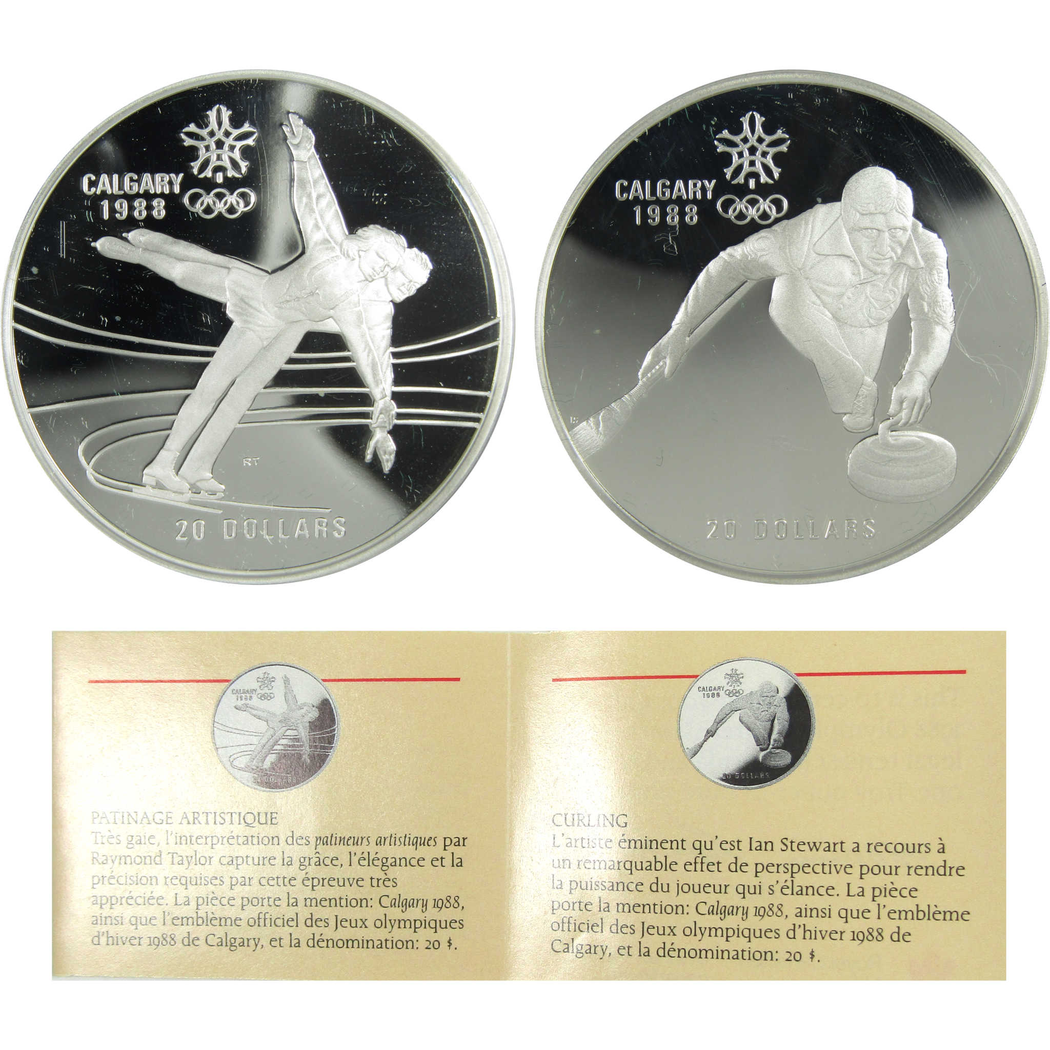 1988 Calgary Olympics Canadian 11 Coin Set Silver & Gold SKU:CPC7523