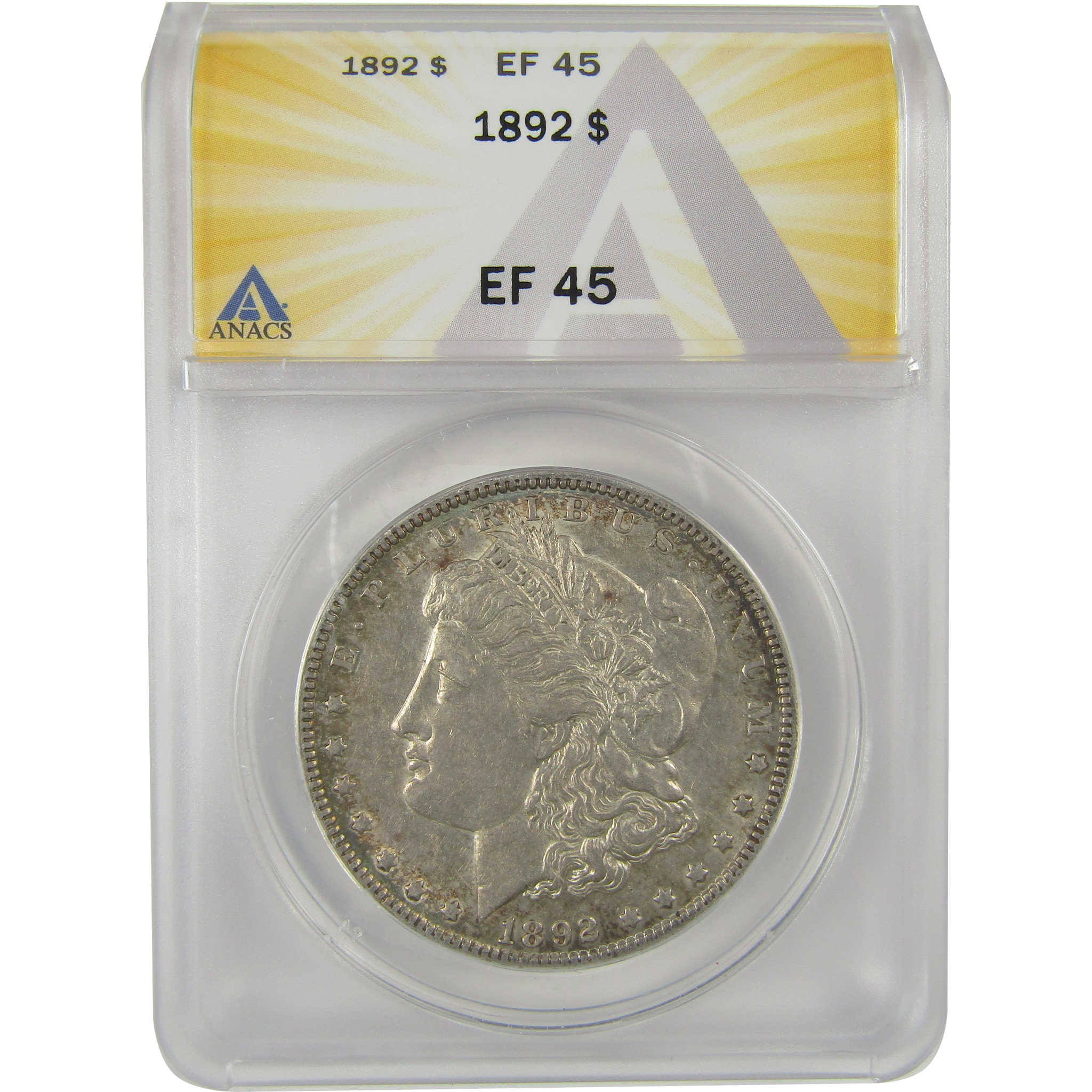 1892 Morgan Dollar EF 45 ANACS Silver $1 Coin SKU:I20785 - Morgan coin - Morgan silver dollar - Morgan silver dollar for sale - Profile Coins &amp; Collectibles