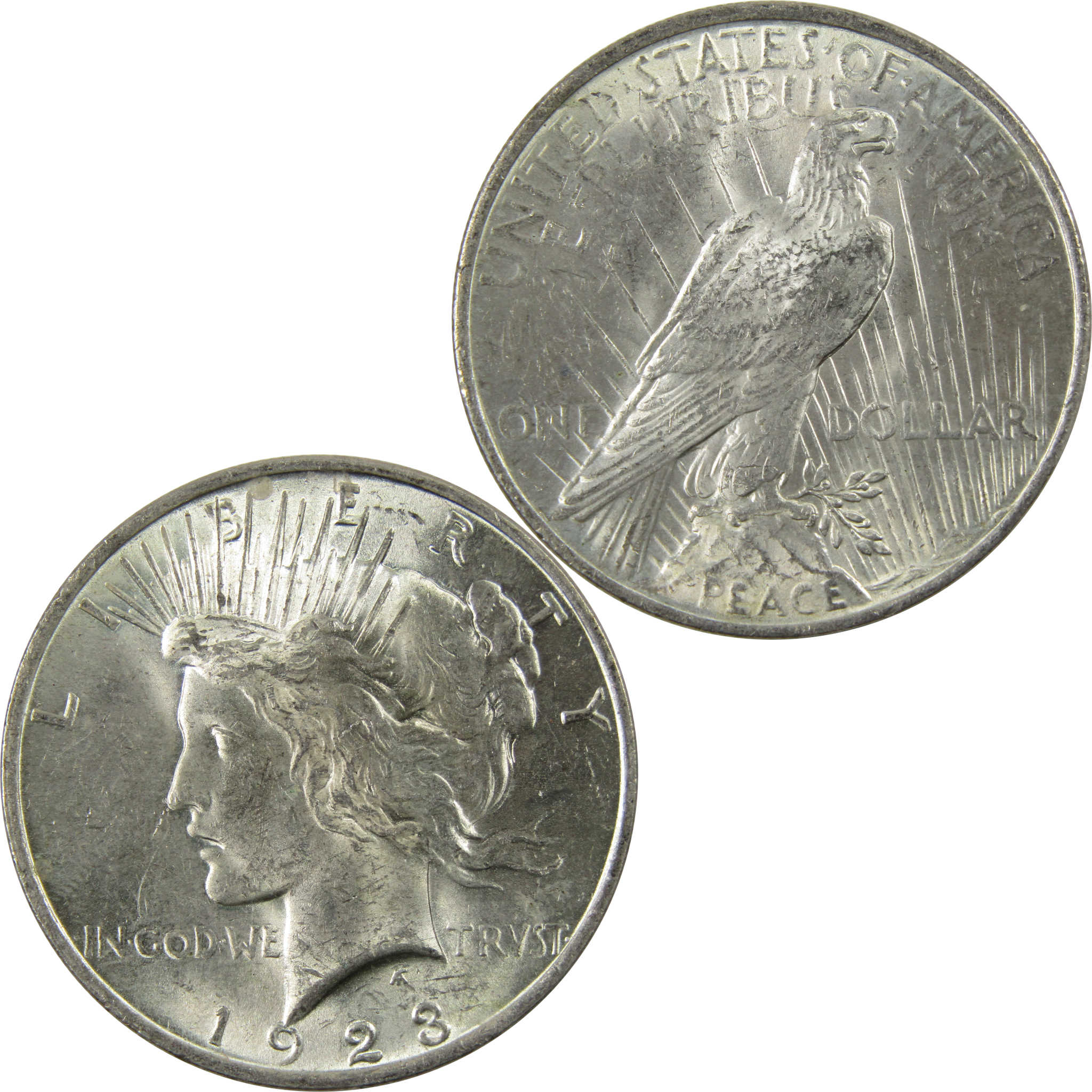 1923 Peace Dollar AU About Uncirculated 90% Silver $1 Coin SKU:I9867