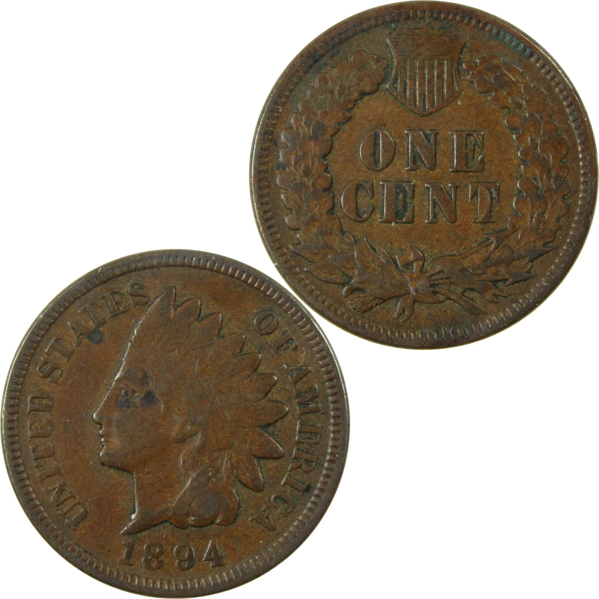 1894 Indian Head Cent VF Very Fine Penny 1c Coin SKU:I25194