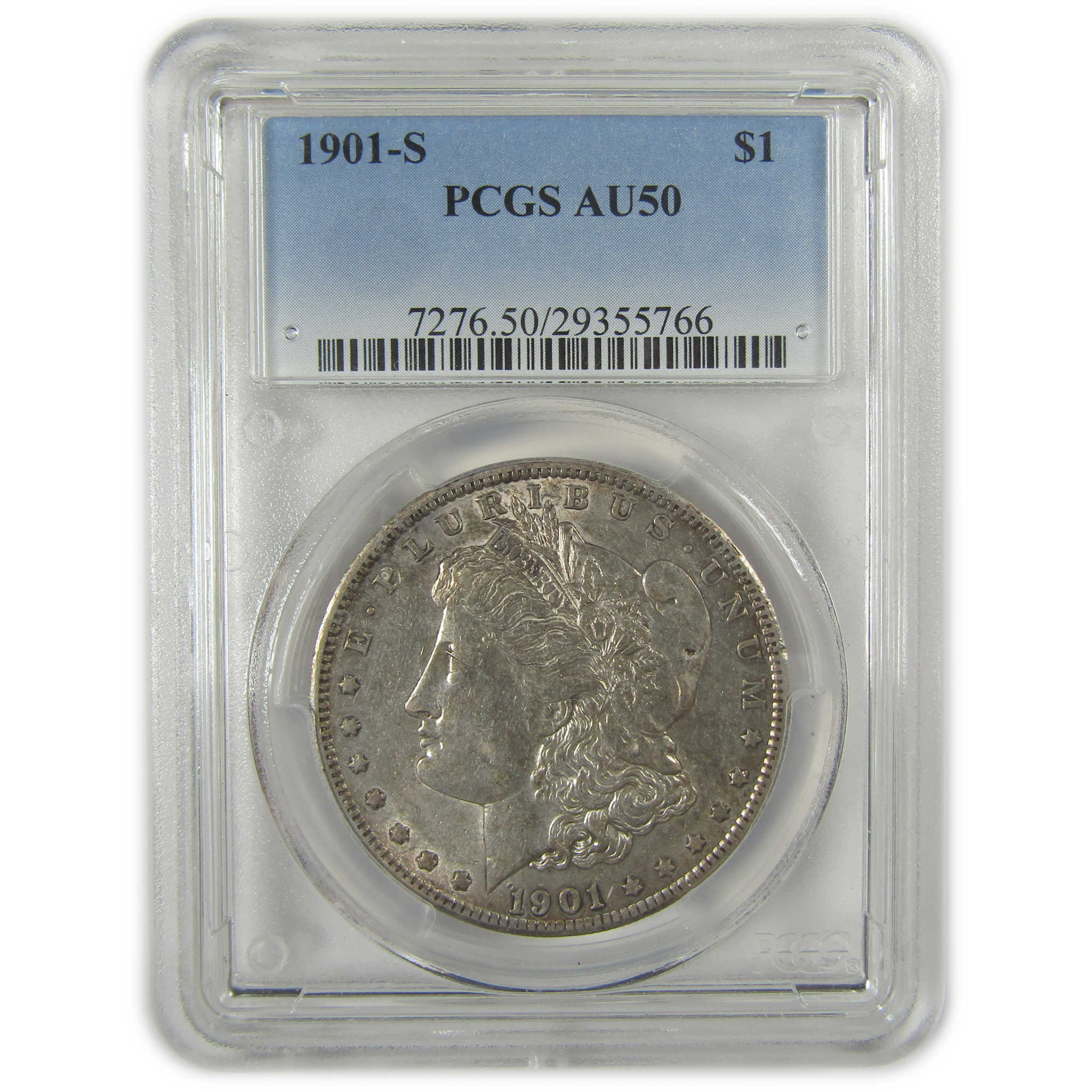 1901 S Morgan Dollar AU 50 PCGS Silver $1 Coin SKU:CPC0605 - Morgan coin - Morgan silver dollar - Morgan silver dollar for sale - Profile Coins &amp; Collectibles