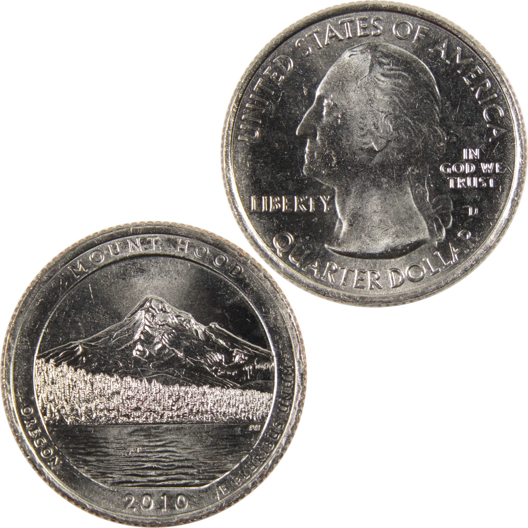 2010 D Mount Hood National Park Quarter BU Uncirculated Clad 25c Coin