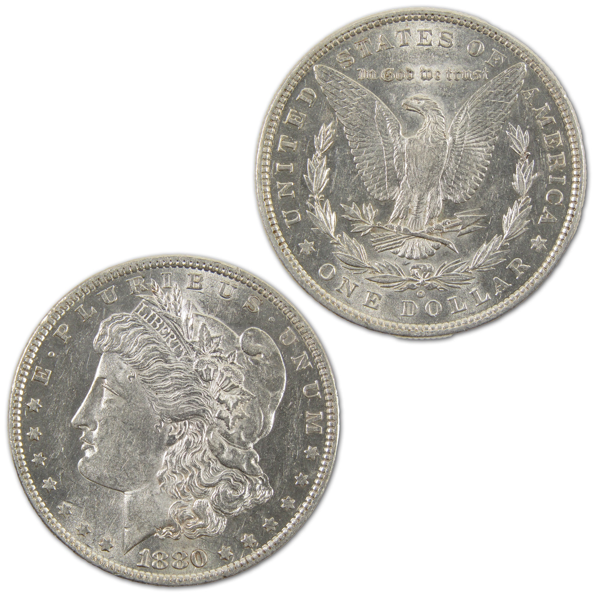 1880 O Morgan Dollar Borderline Uncirculated Silver $1 Coin SKU:I10503 - Morgan coin - Morgan silver dollar - Morgan silver dollar for sale - Profile Coins &amp; Collectibles