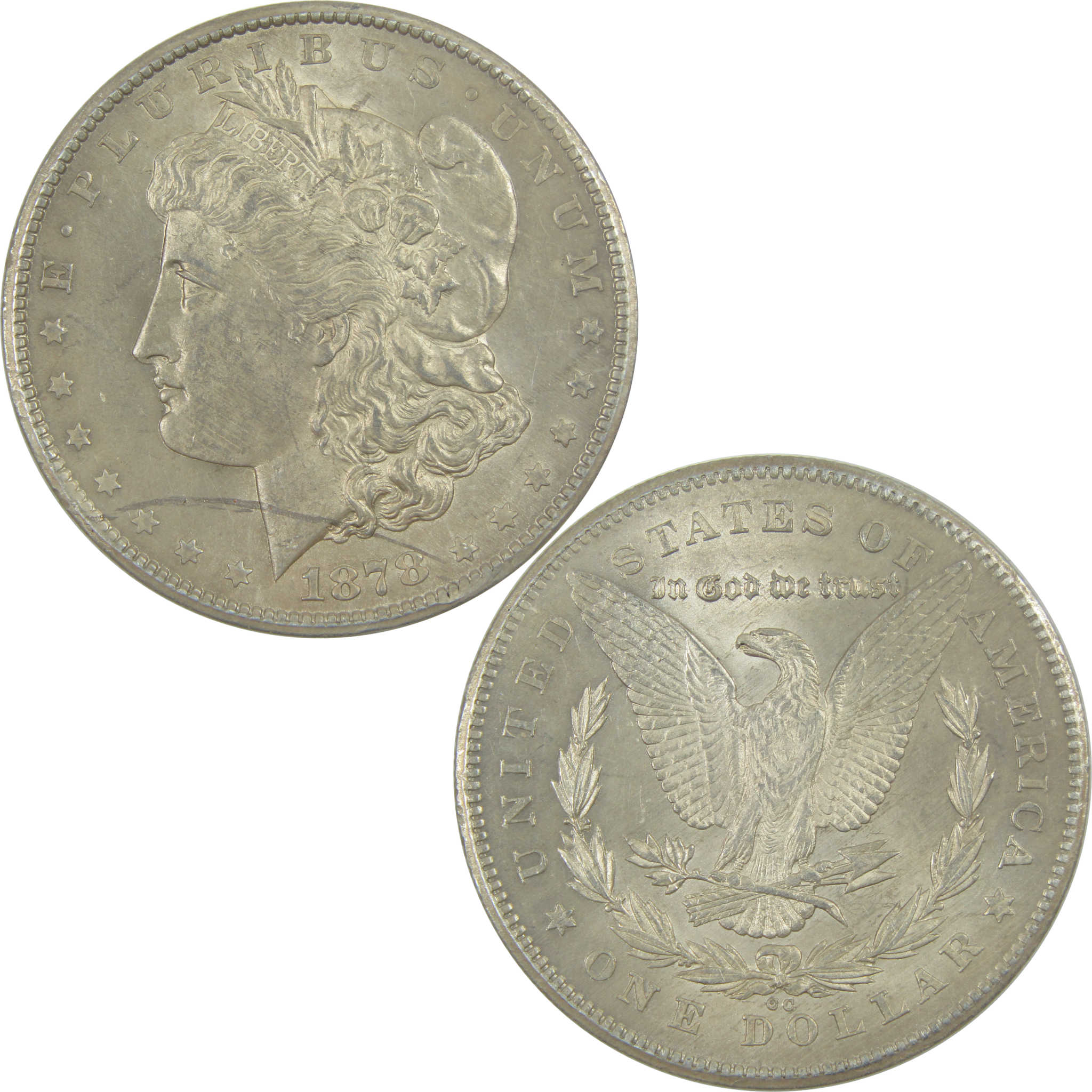 1878 CC Morgan Dollar Choice About Uncirculated Silver SKU:I16560 - Morgan coin - Morgan silver dollar - Morgan silver dollar for sale - Profile Coins &amp; Collectibles