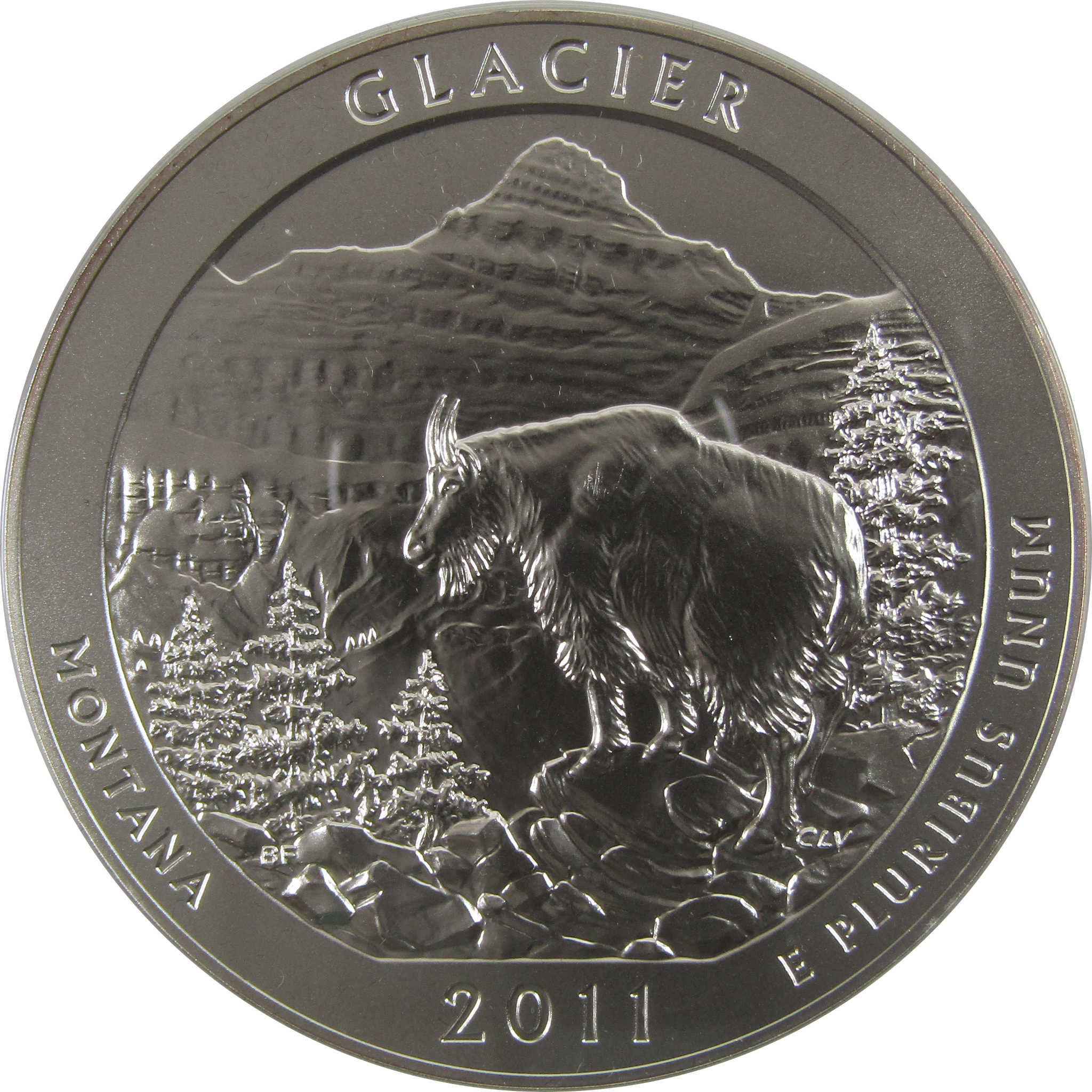 2011 P Glacier National Park 5 oz Silver Bullion OGP COA SKU:CPC2577