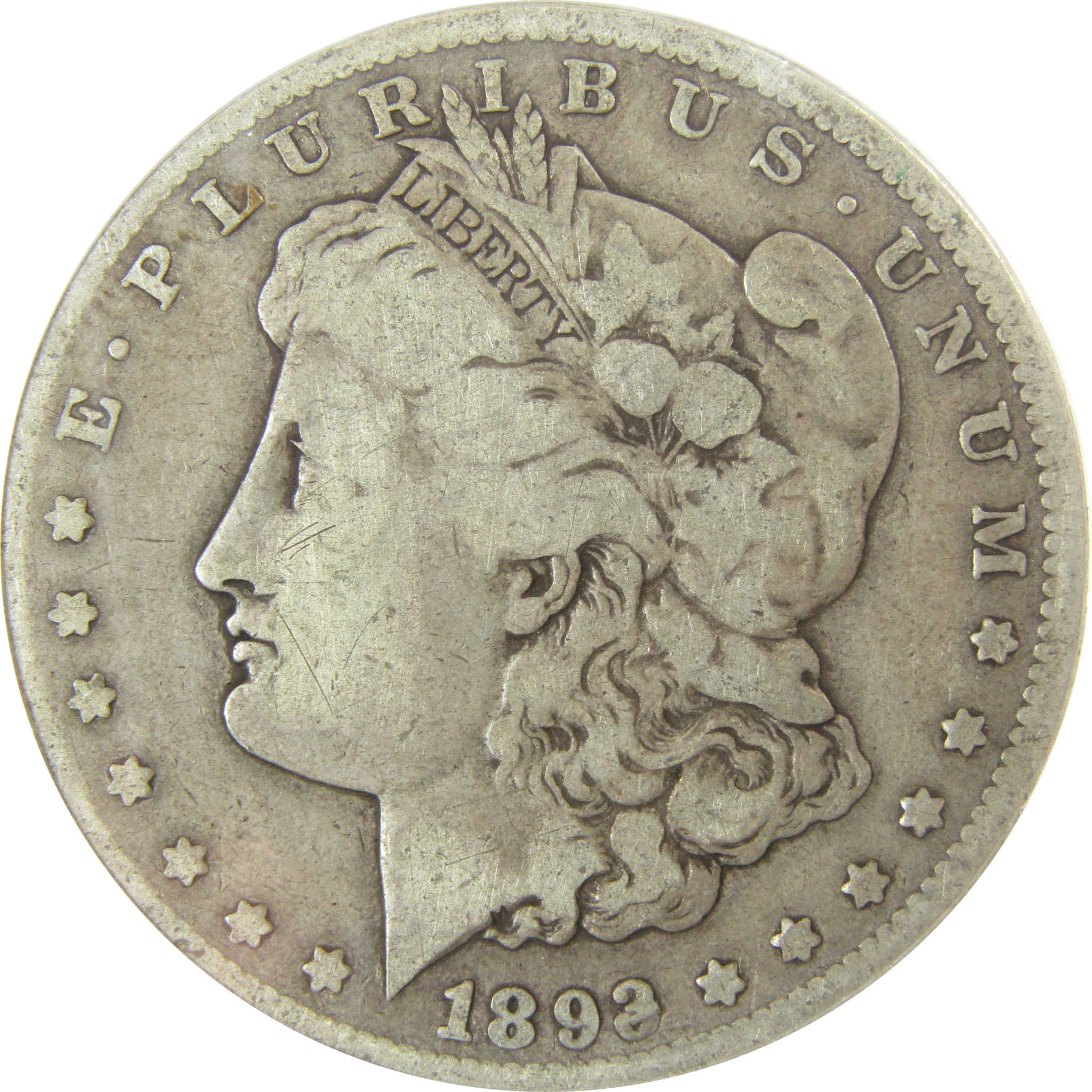 1893 CC Morgan Silver Dollar G 6 ANACS $1 Coin Collectible SKU:I28464