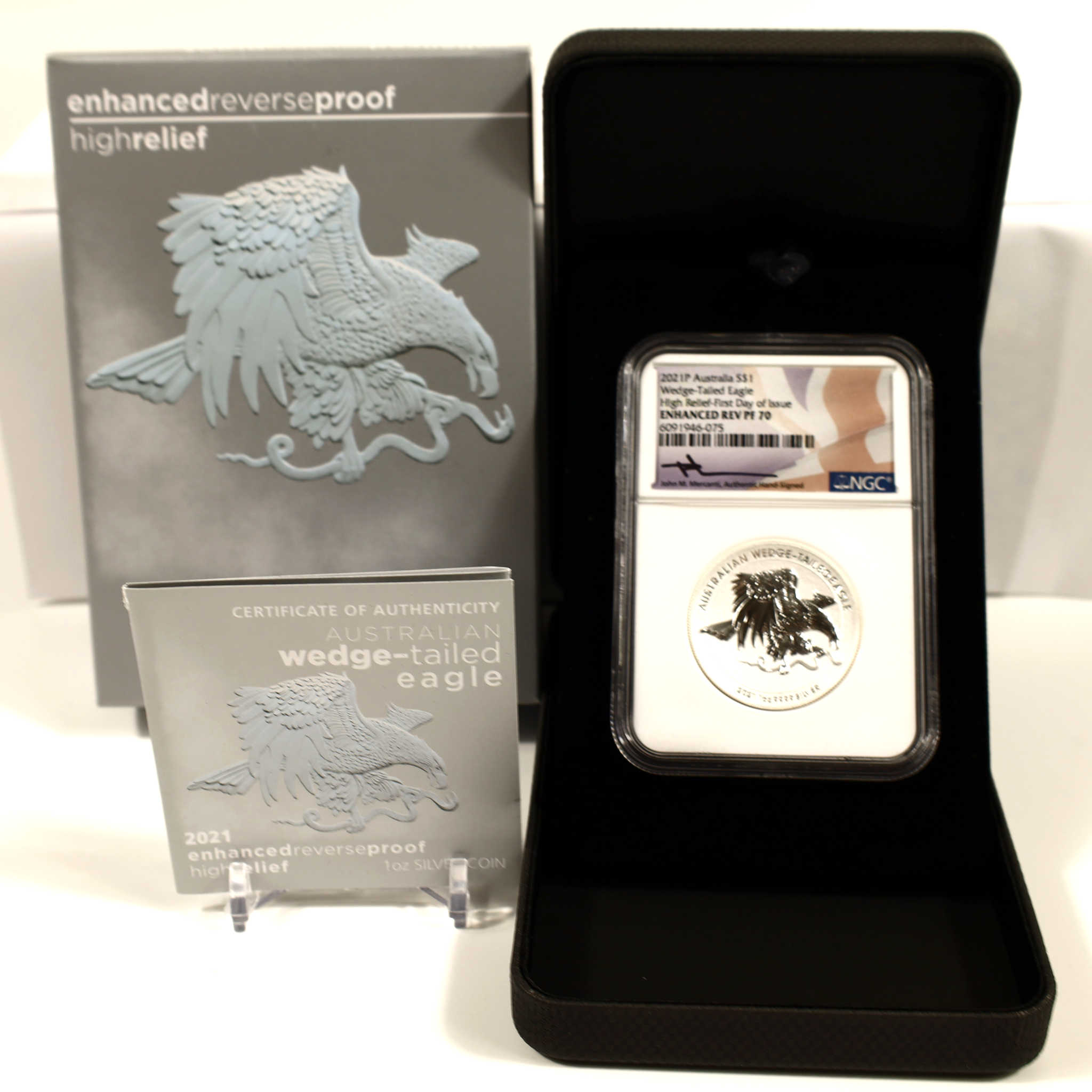 2021 P Australian Wedge-tailed Eagle PF 70 NGC Silver COA SKU:CPC6974