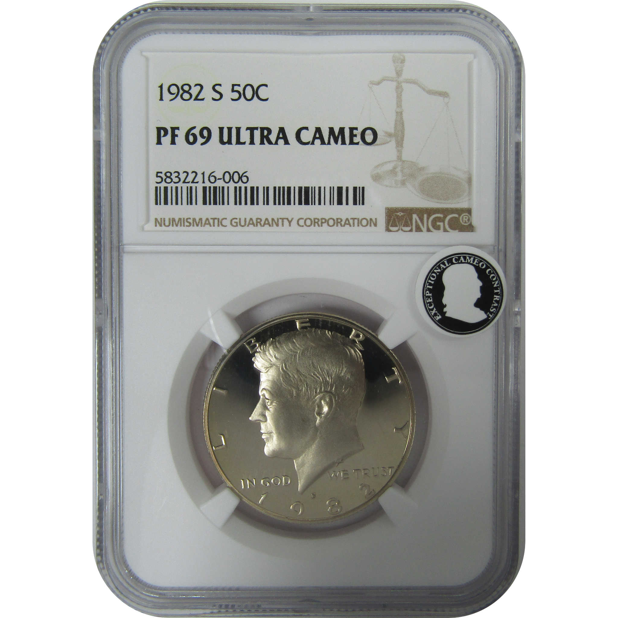 1982 S Kennedy Half Dollar PF 69 UCAM NGC Clad Proof 50c SKU:CPC9332