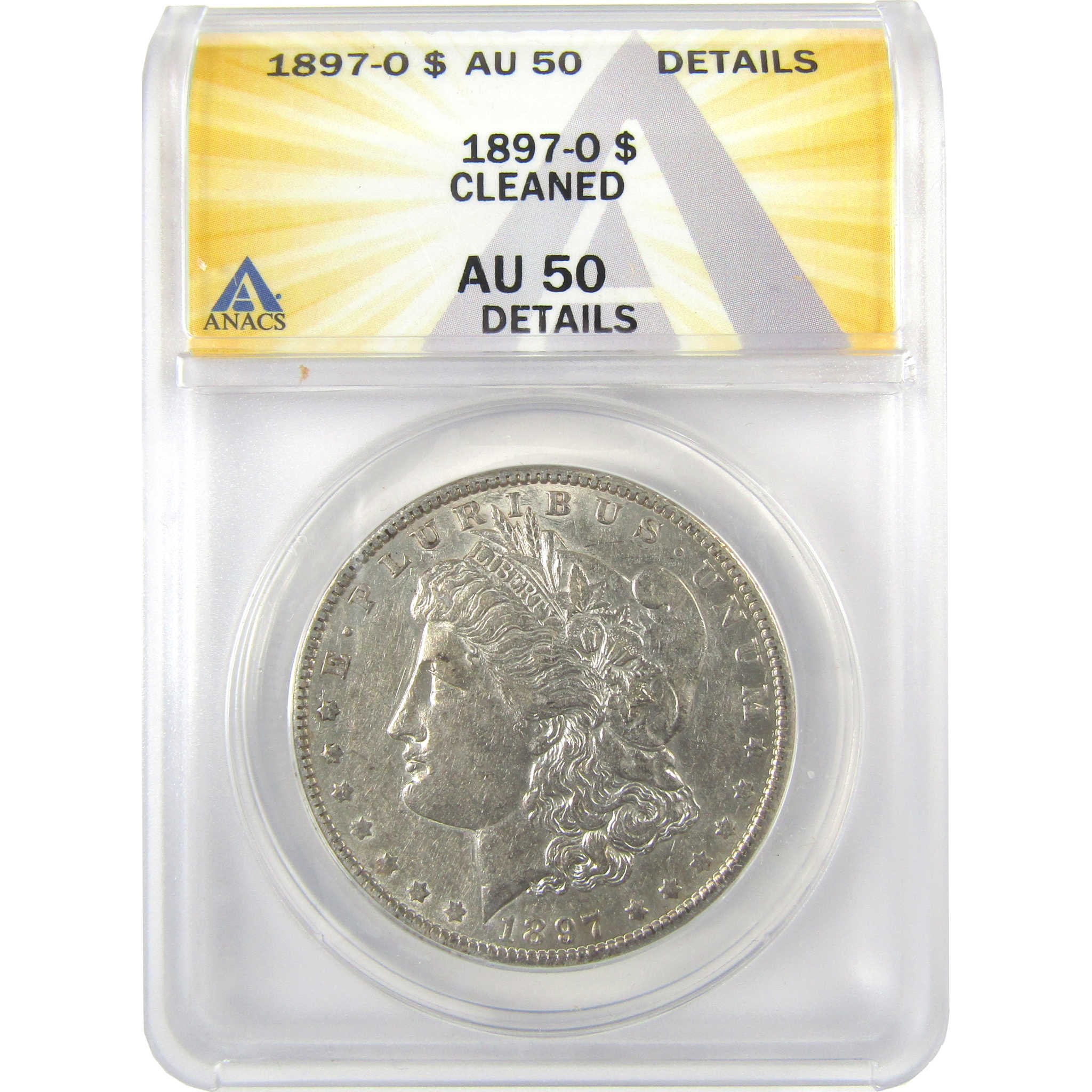 1897 O Morgan Dollar AU 50 Details ANACS Silver $1 Coin SKU:I19211 - Morgan coin - Morgan silver dollar - Morgan silver dollar for sale - Profile Coins &amp; Collectibles