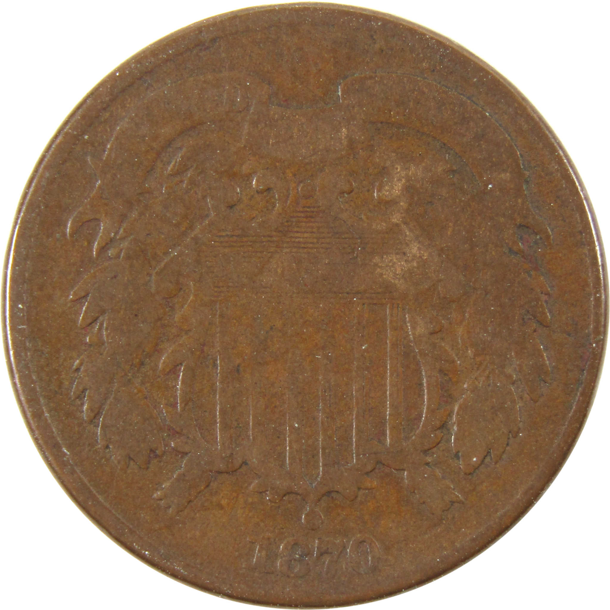 1870 Two Cent Piece VG Very Good 2c Coin SKU:I10120
