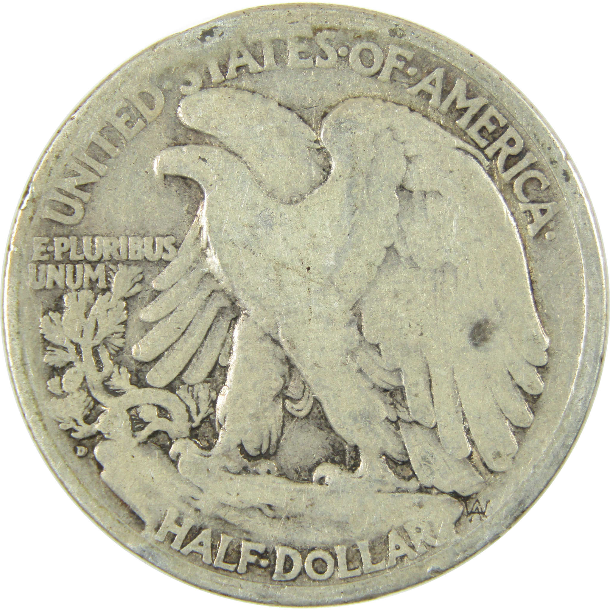 1919 D Liberty Walking Silver Half Dollar VG Very Good Coin SKU:I28918