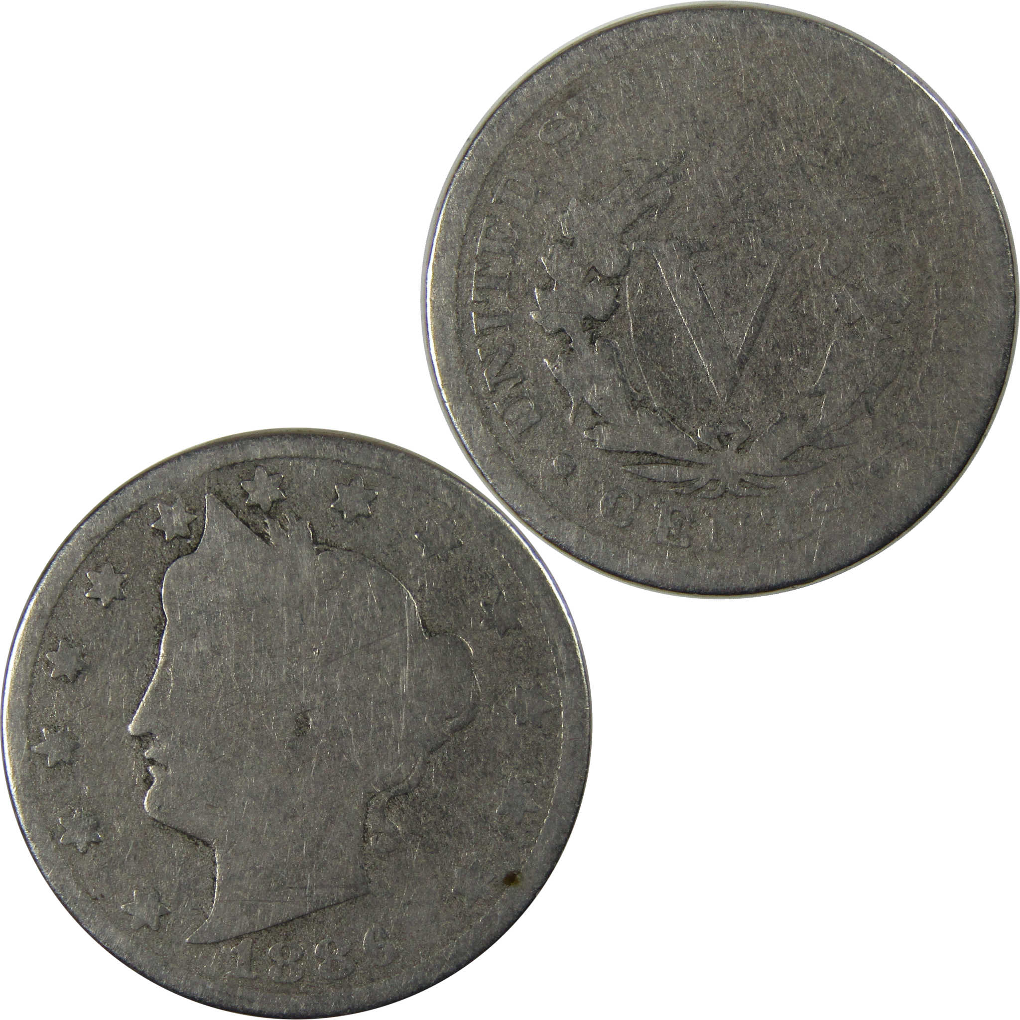 1886 Liberty Head V Nickel AG About Good 5c Coin SKU:I23468