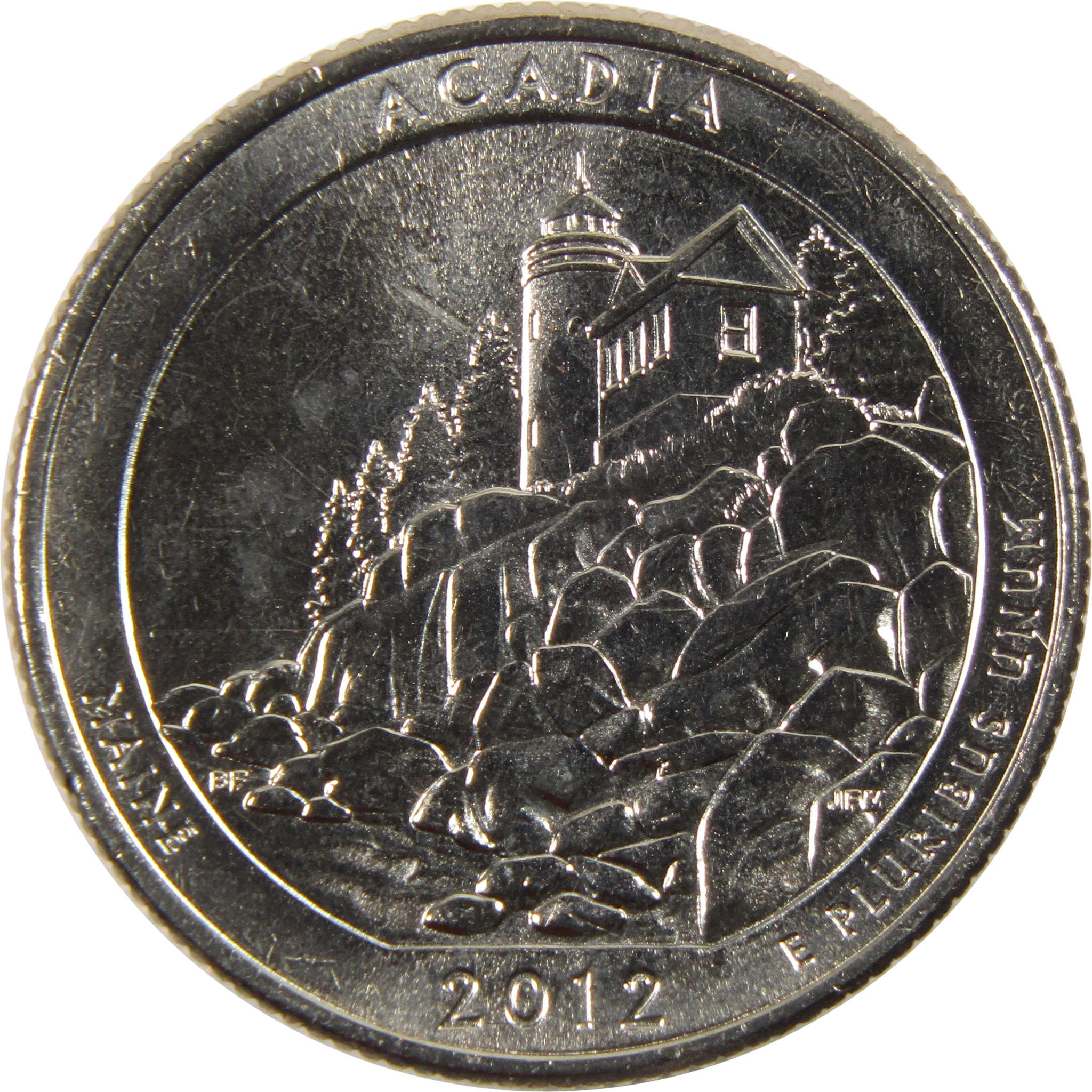 2012 D Acadia National Park Quarter BU Uncirculated Clad 25c Coin