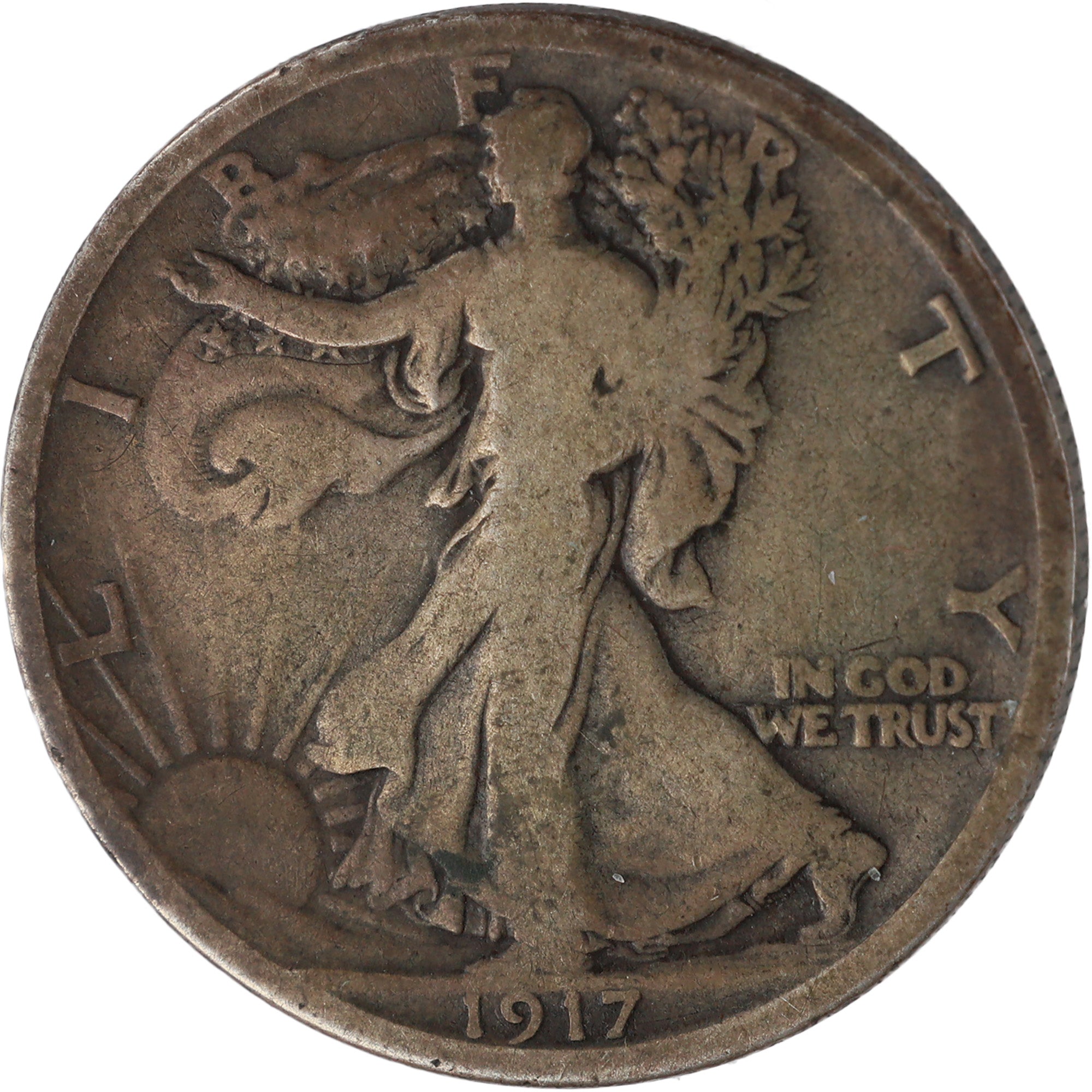 1917 Liberty Walking Half Dollar VG Very Good Silver 50c SKU:I12003