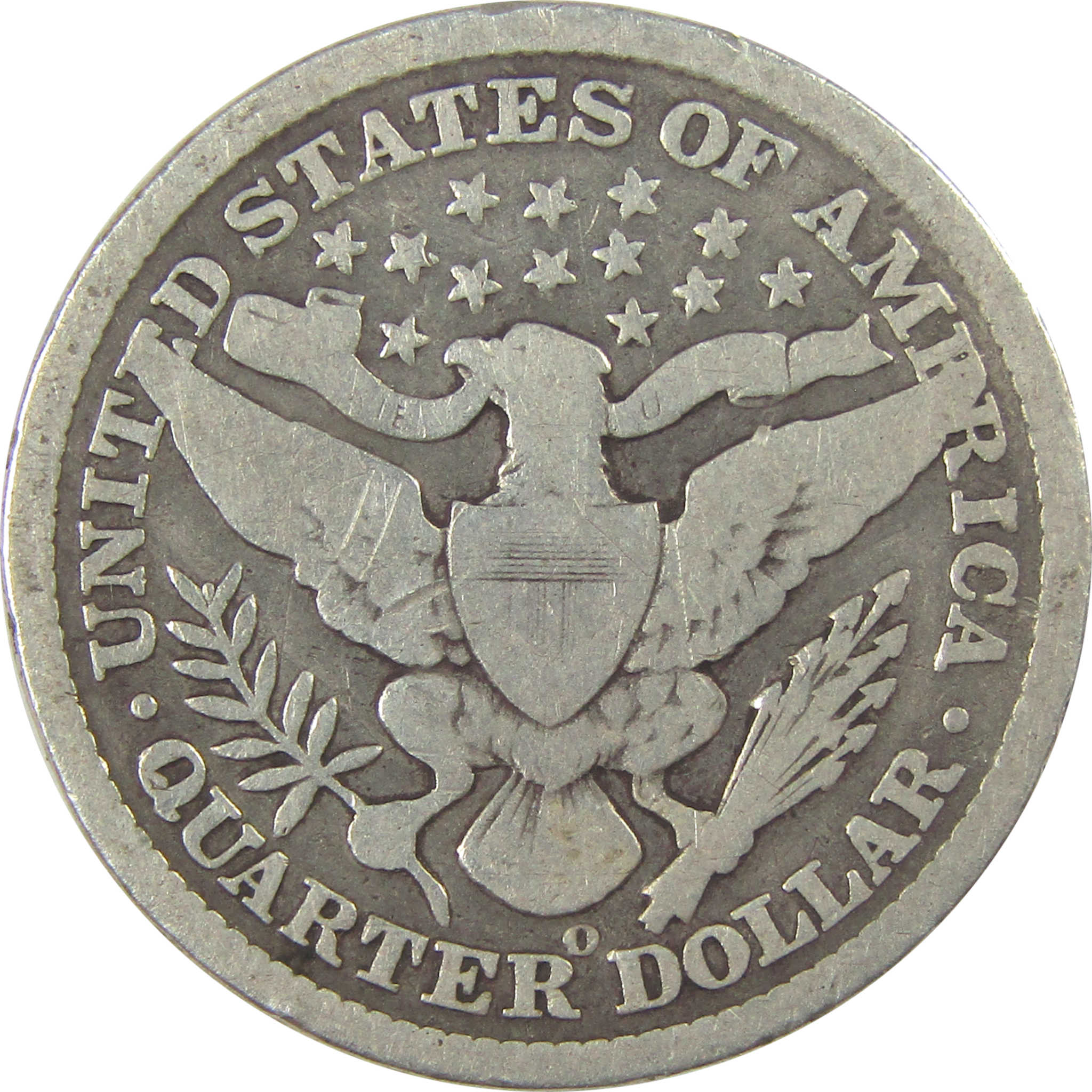 1896 O Barber Quarter G Good Silver 25c Coin SKU:I21857