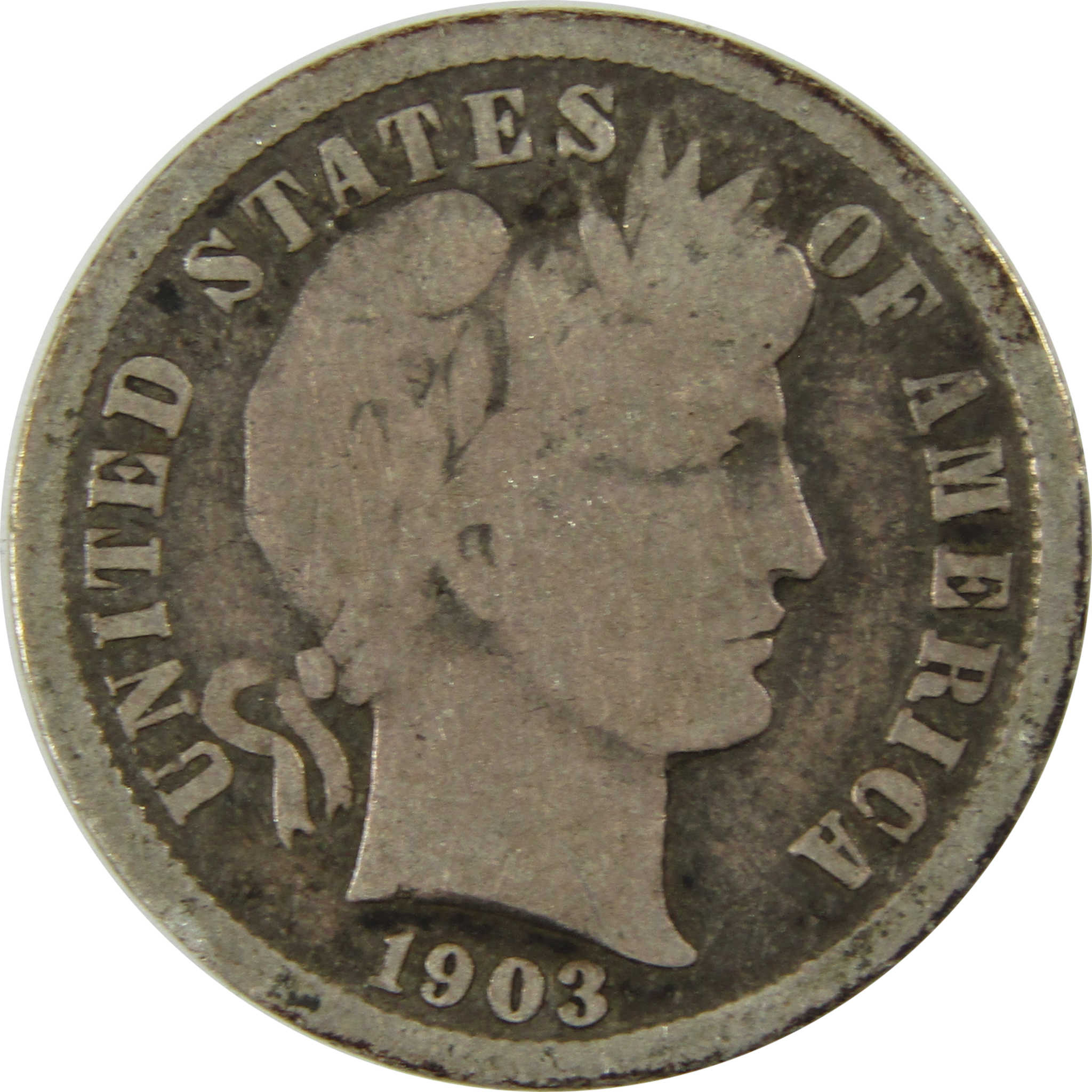 1903 O Barber Silver Dime AG About Good 10c Coin Collectible SKU:CP726