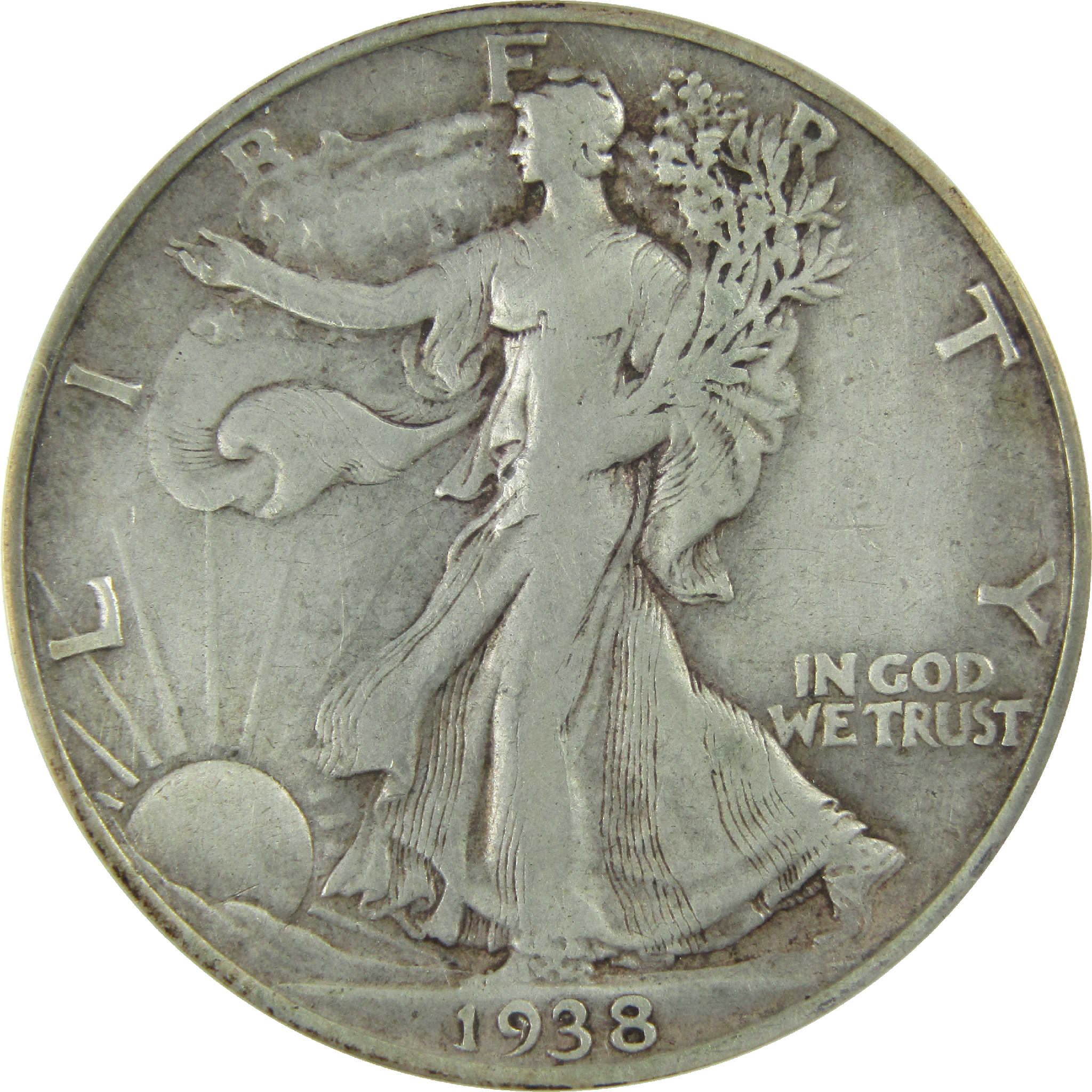 1938 D Liberty Walking Half VF 20 Details ANACS Silver SKU:I11905