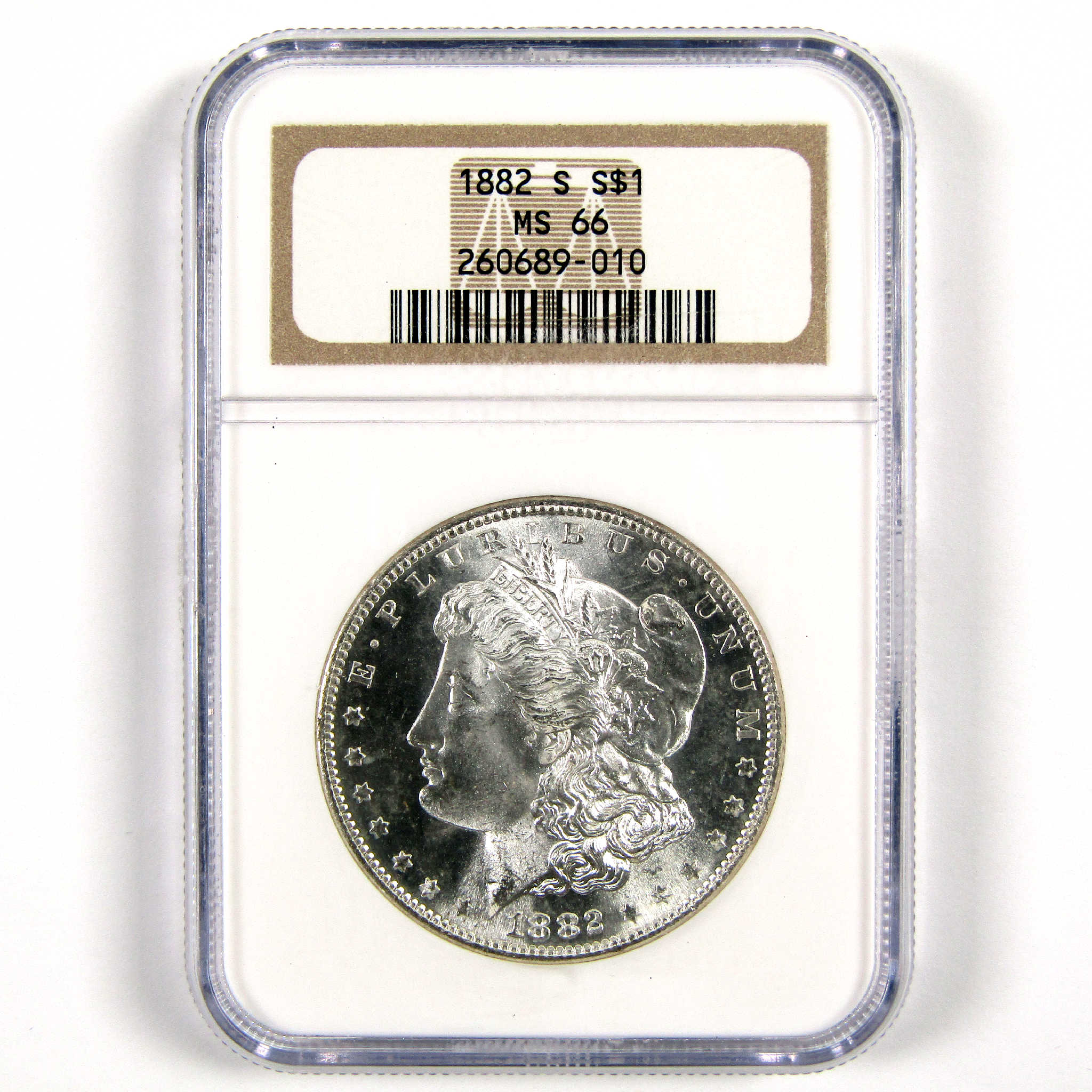 1882 S Morgan Dollar MS 66 NGC Silver $1 Uncirculated Coin SKU:CPC6239 - Morgan coin - Morgan silver dollar - Morgan silver dollar for sale - Profile Coins &amp; Collectibles