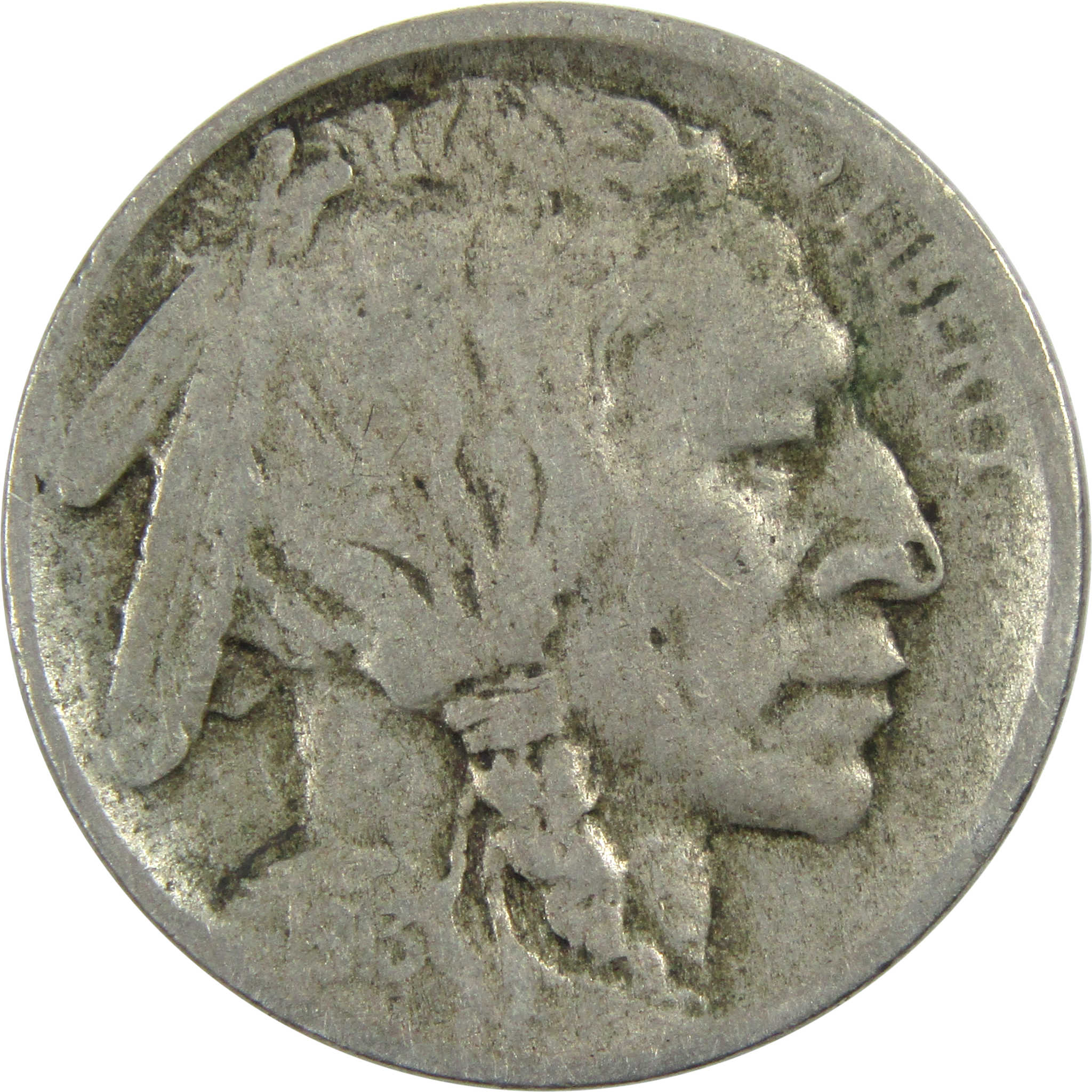 1913 D Type 1 Indian Head Buffalo Nickel Very Good Details SKU:I13002