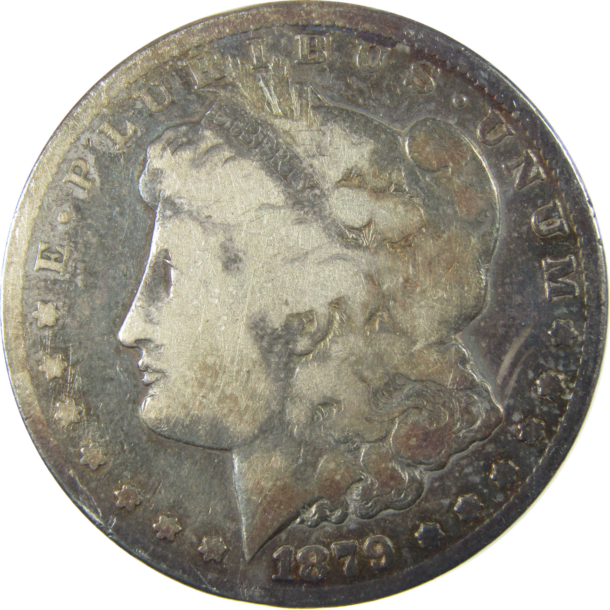 1879 CC Clear CC Morgan Silver Dollar VG Very Good $1 Coin SKU:CP1595 - Morgan coin - Morgan silver dollar - Morgan silver dollar for sale - Profile Coins &amp; Collectibles