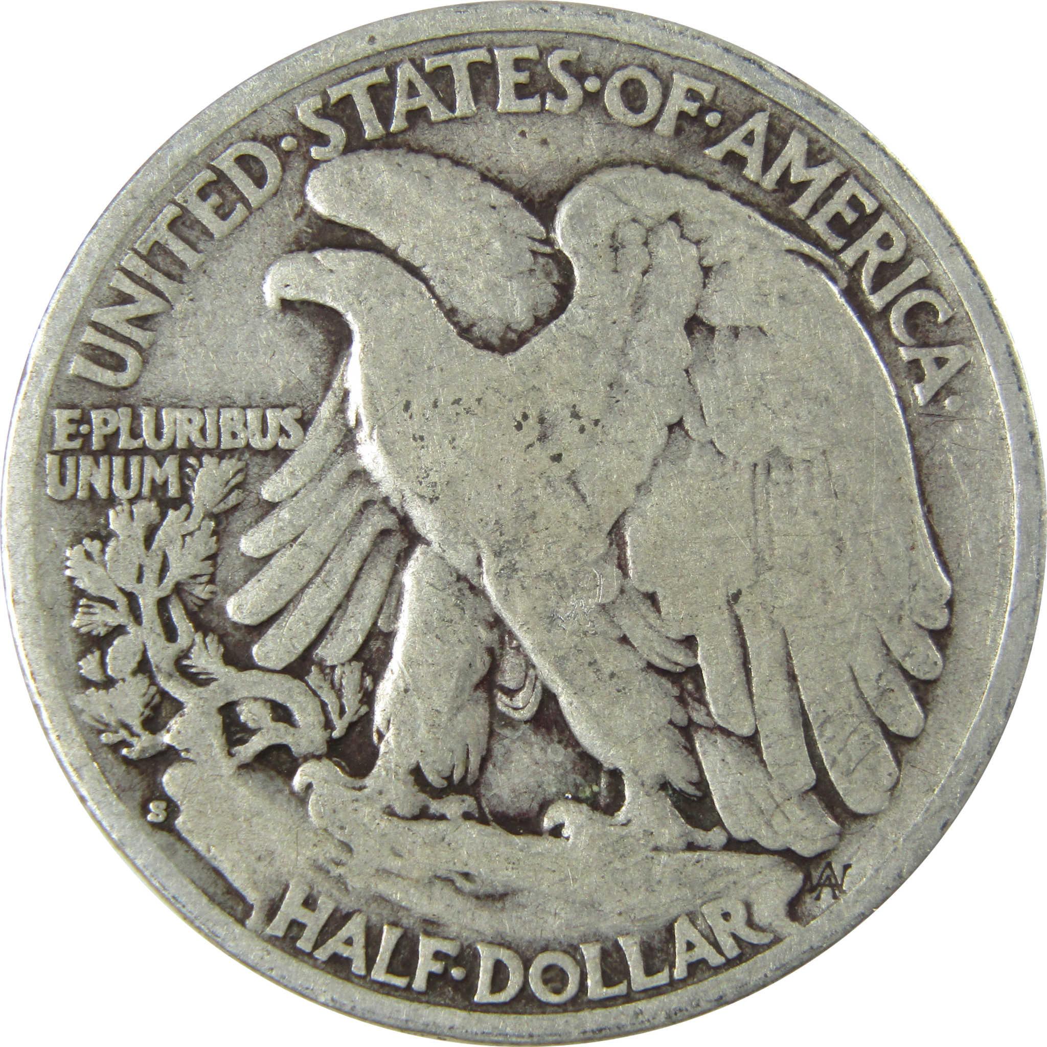 1934 S Liberty Walking Silver Half Dollar VG Very Good SKU:CP521