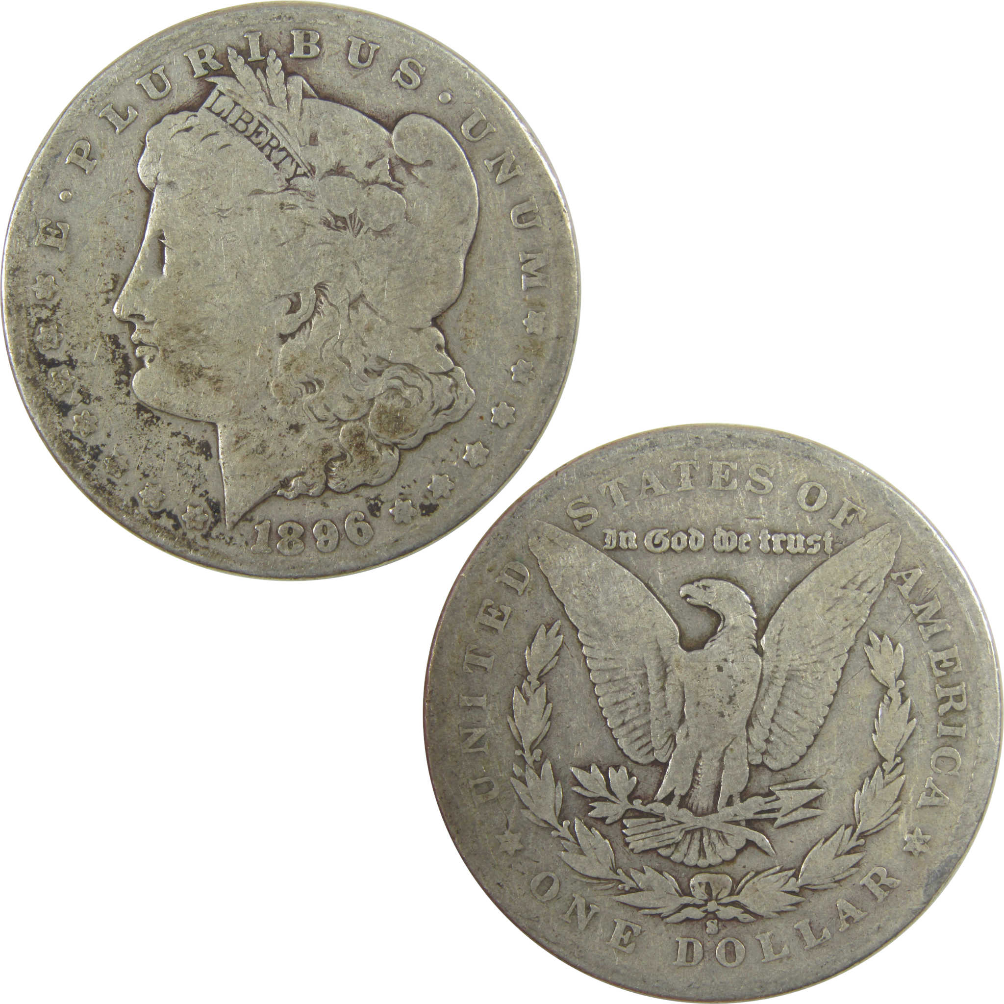 1896 S Morgan Dollar G Good Silver $1 Coin SKU:I20961 - Morgan coin - Morgan silver dollar - Morgan silver dollar for sale - Profile Coins &amp; Collectibles