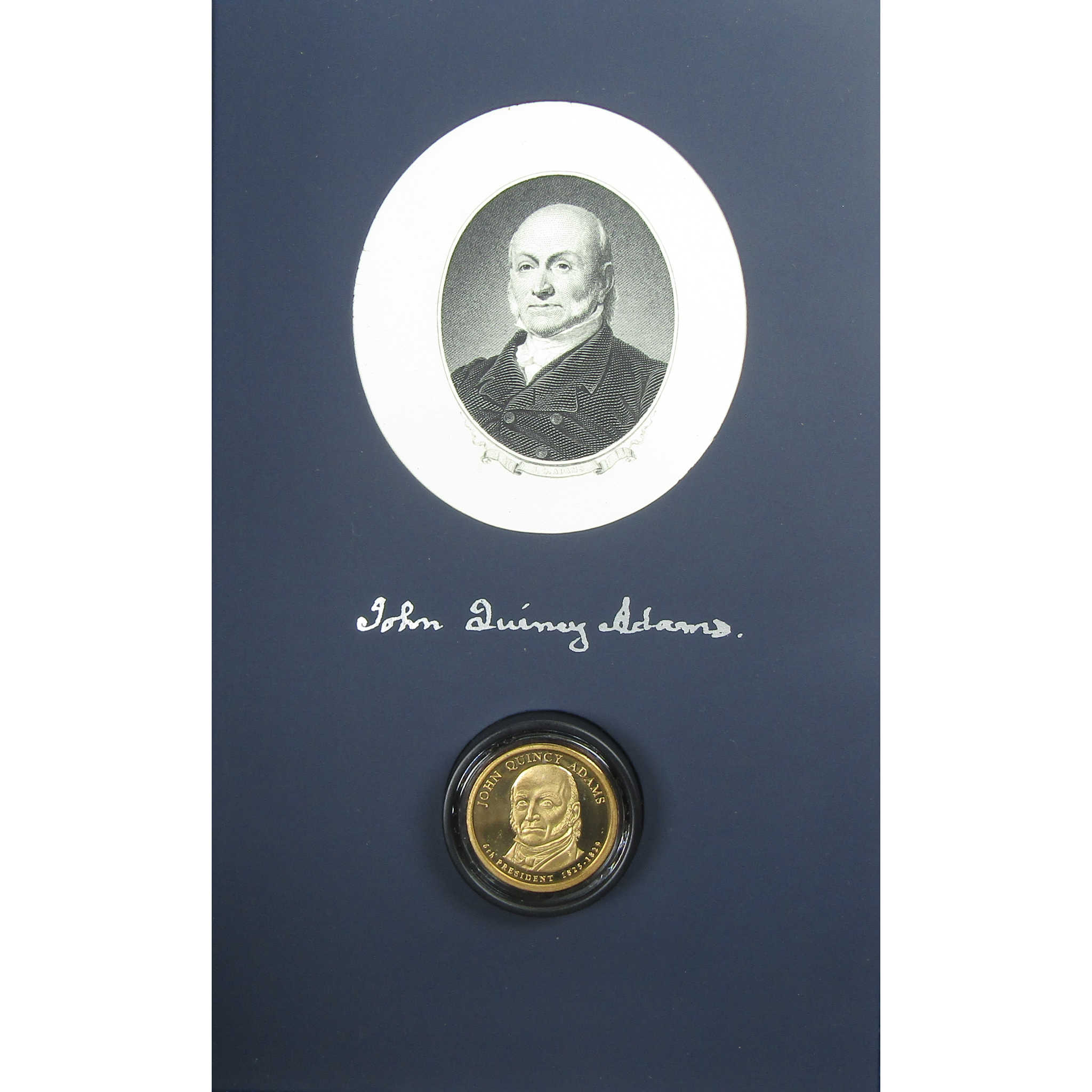 2008 S John Quincy Adams Presidential Dollar Signature Set SKU:CPC9045