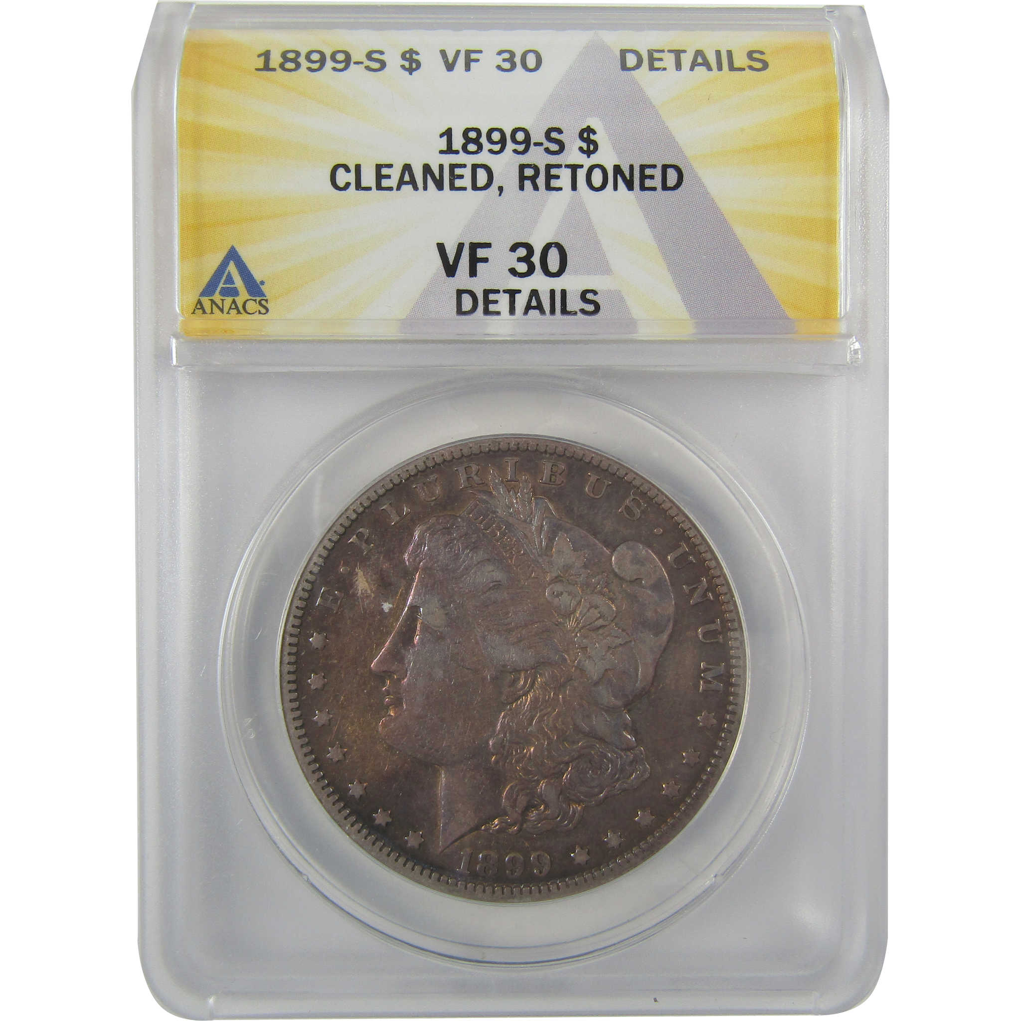 1899 S Morgan Dollar VF 30 Details ANACS Silver $1 Coin SKU:I19066 - Morgan coin - Morgan silver dollar - Morgan silver dollar for sale - Profile Coins &amp; Collectibles