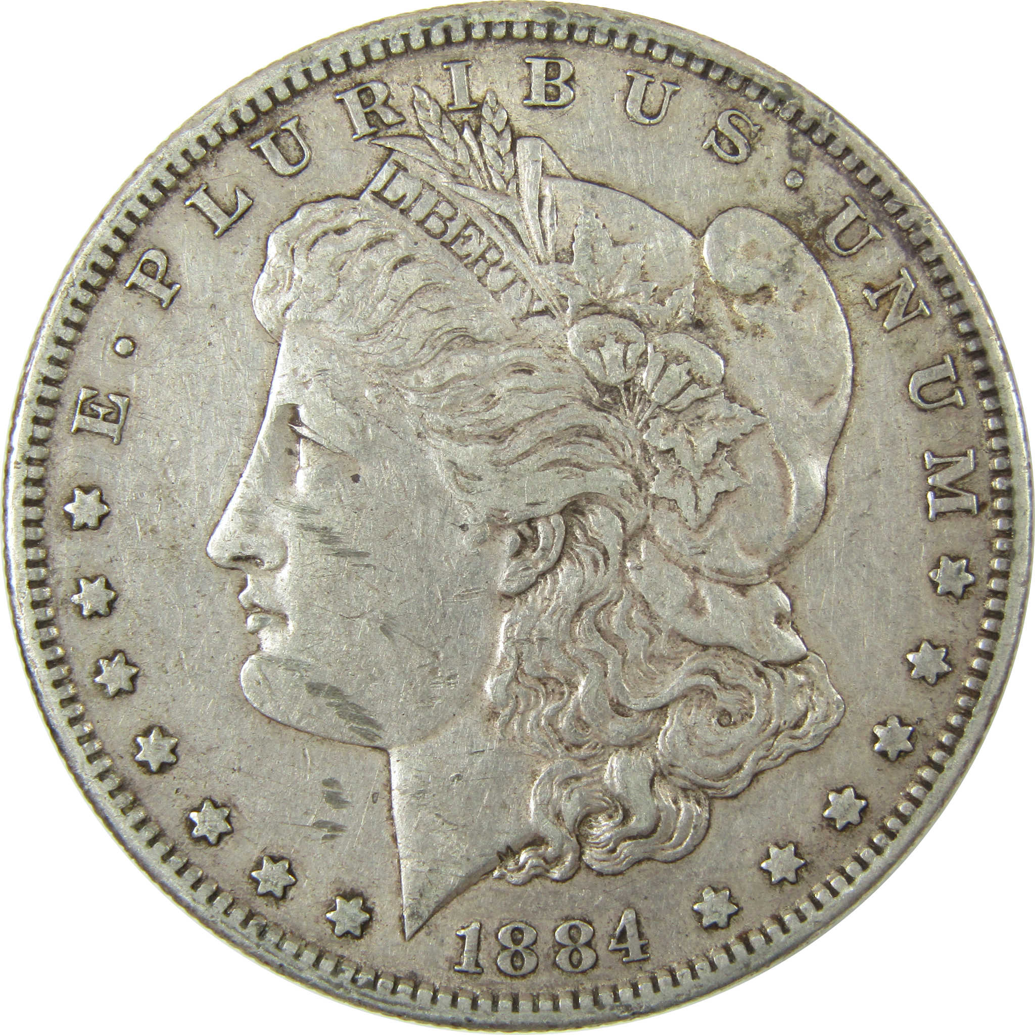 1884 S Morgan Silver Dollar VF Very Fine $1 Coin SKU:I26714 - Morgan coin - Morgan silver dollar - Morgan silver dollar for sale - Profile Coins &amp; Collectibles