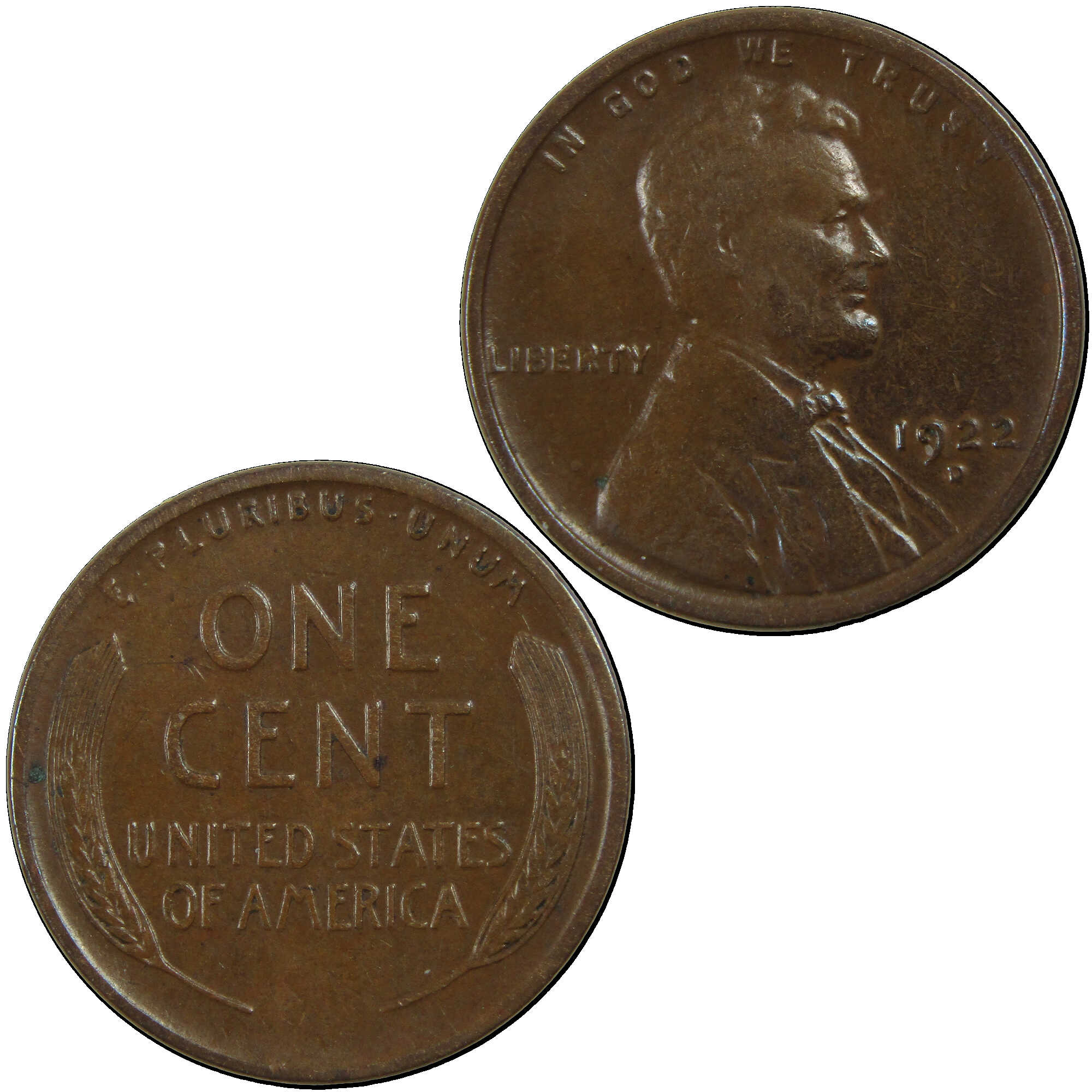 1922 D Lincoln Wheat Cent VF Very Fine Penny 1c Coin SKU:I12951