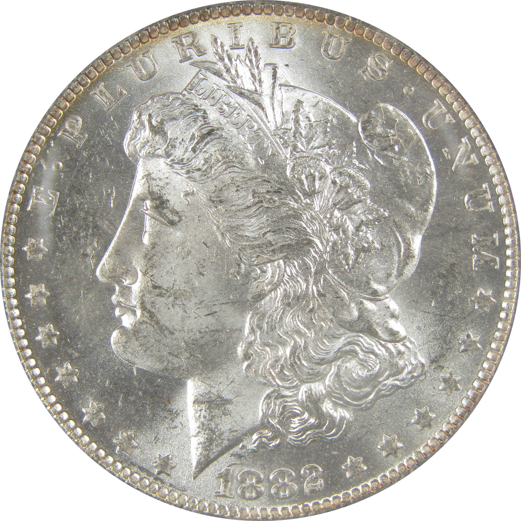 1882 O/S VAM-4 Recessed Top 100 Morgan Dollar MS 62 ANACS SKU:I21949 - Morgan coin - Morgan silver dollar - Morgan silver dollar for sale - Profile Coins &amp; Collectibles