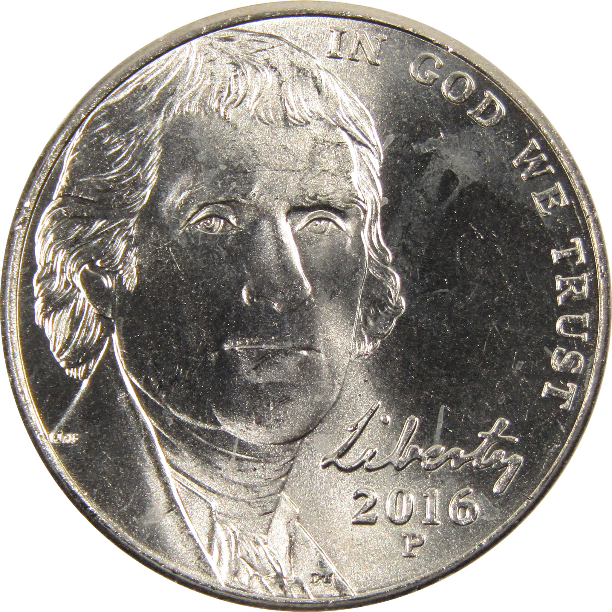 2016 P Jefferson Nickel BU Uncirculated 5c Coin