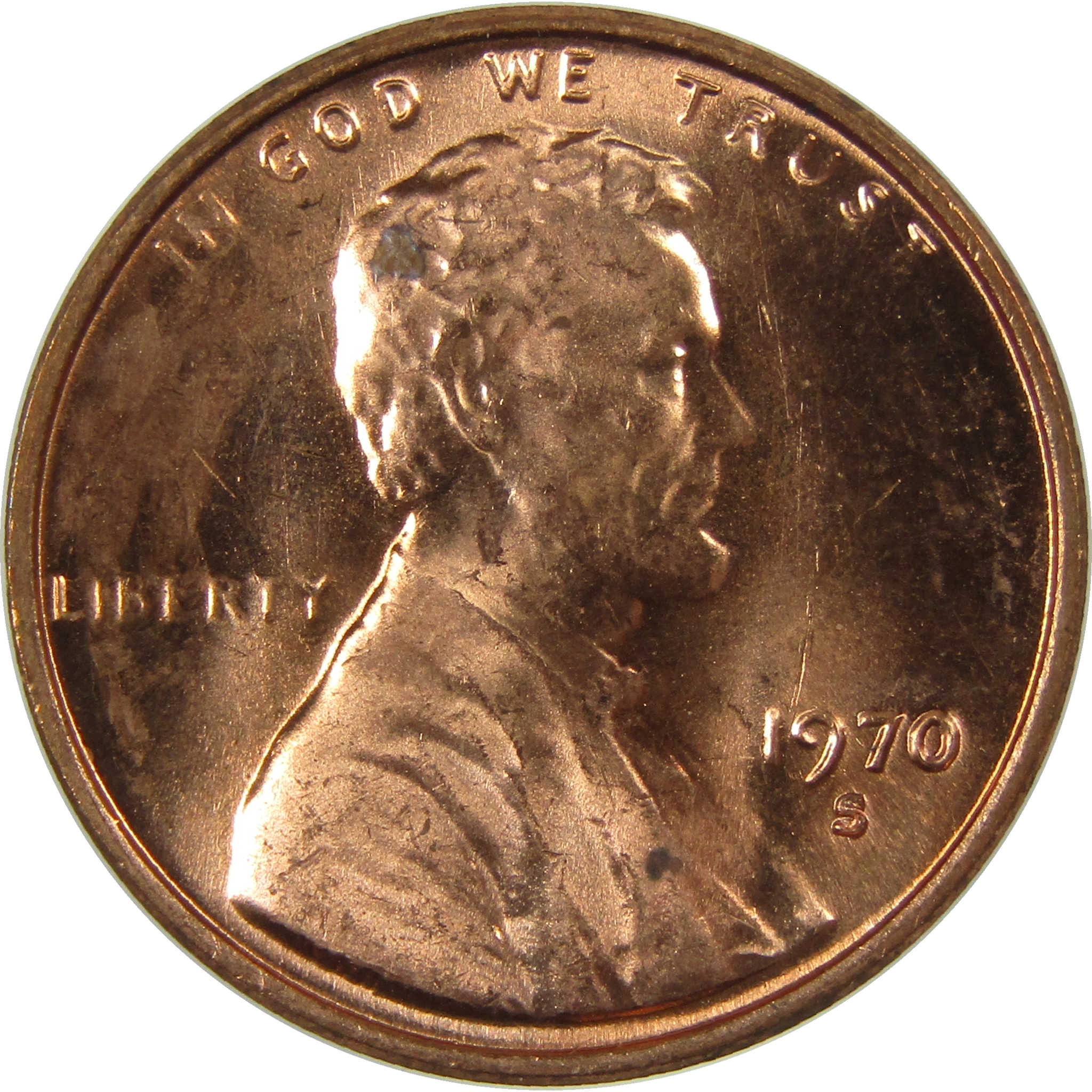 1970 S Small Date Lincoln Memorial Cent Uncirculated SKU:I27844