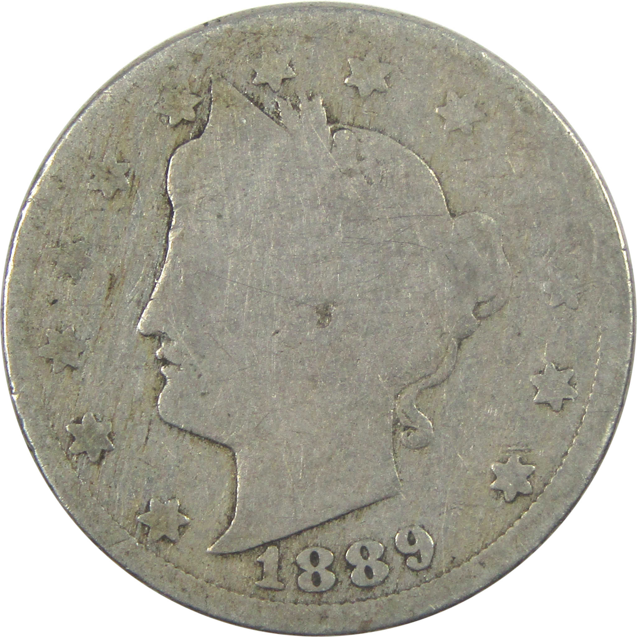 1889 Liberty Head V Nickel AG About Good 5c Coin SKU:I15394