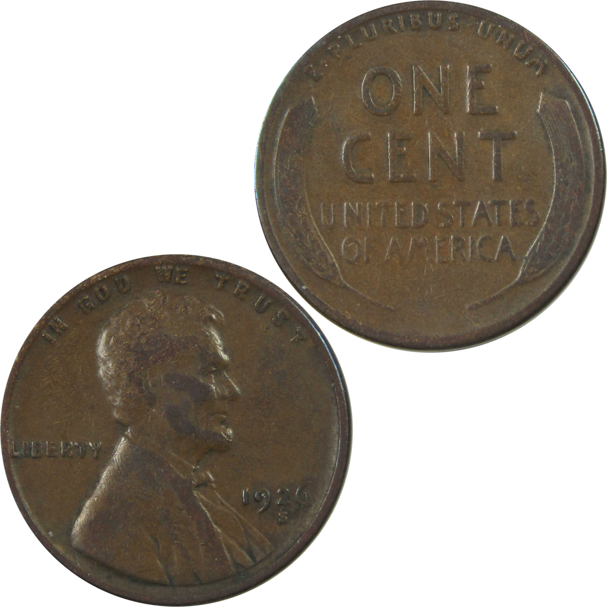 1926 S Lincoln Wheat Cent VG Very Good Penny 1c Coin SKU:I15420