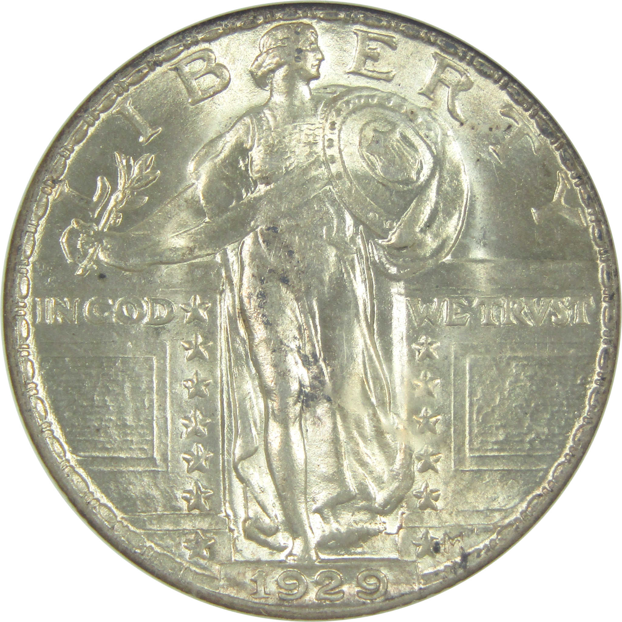 1929 Standing Liberty Quarter MS 64 ANACS Silver 25c Coin SKU:I15276