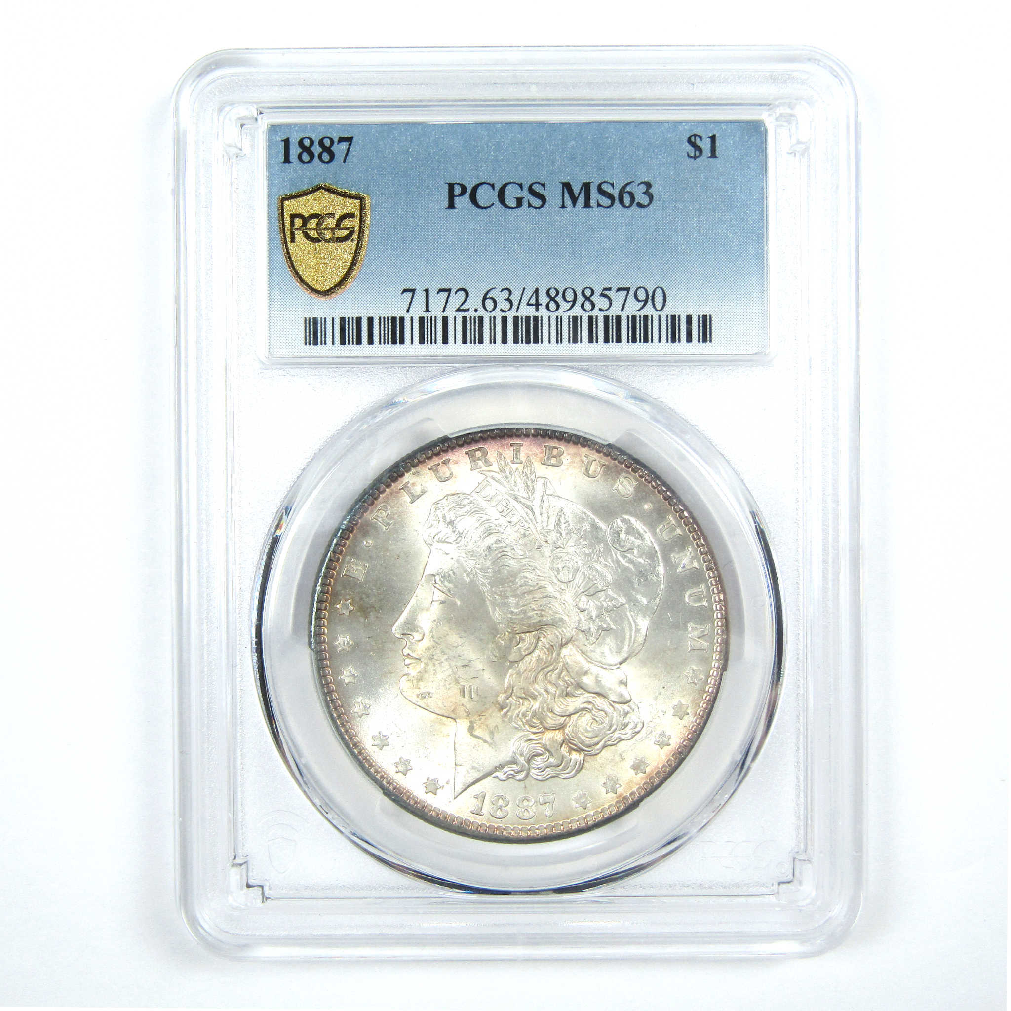 1887 Morgan Dollar MS 63 PCGS Silver $1 Coin Toned SKU:I14277