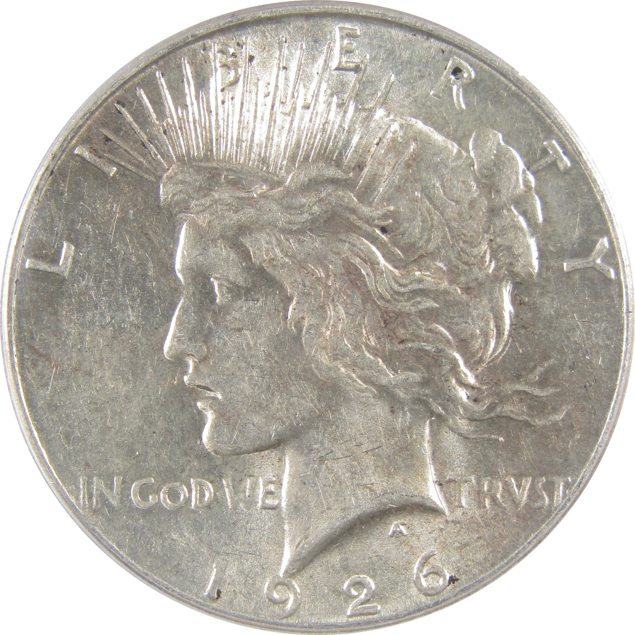 1926 S Peace Dollar AU 50 ANACS Silver $1 Coin SKU:I18607