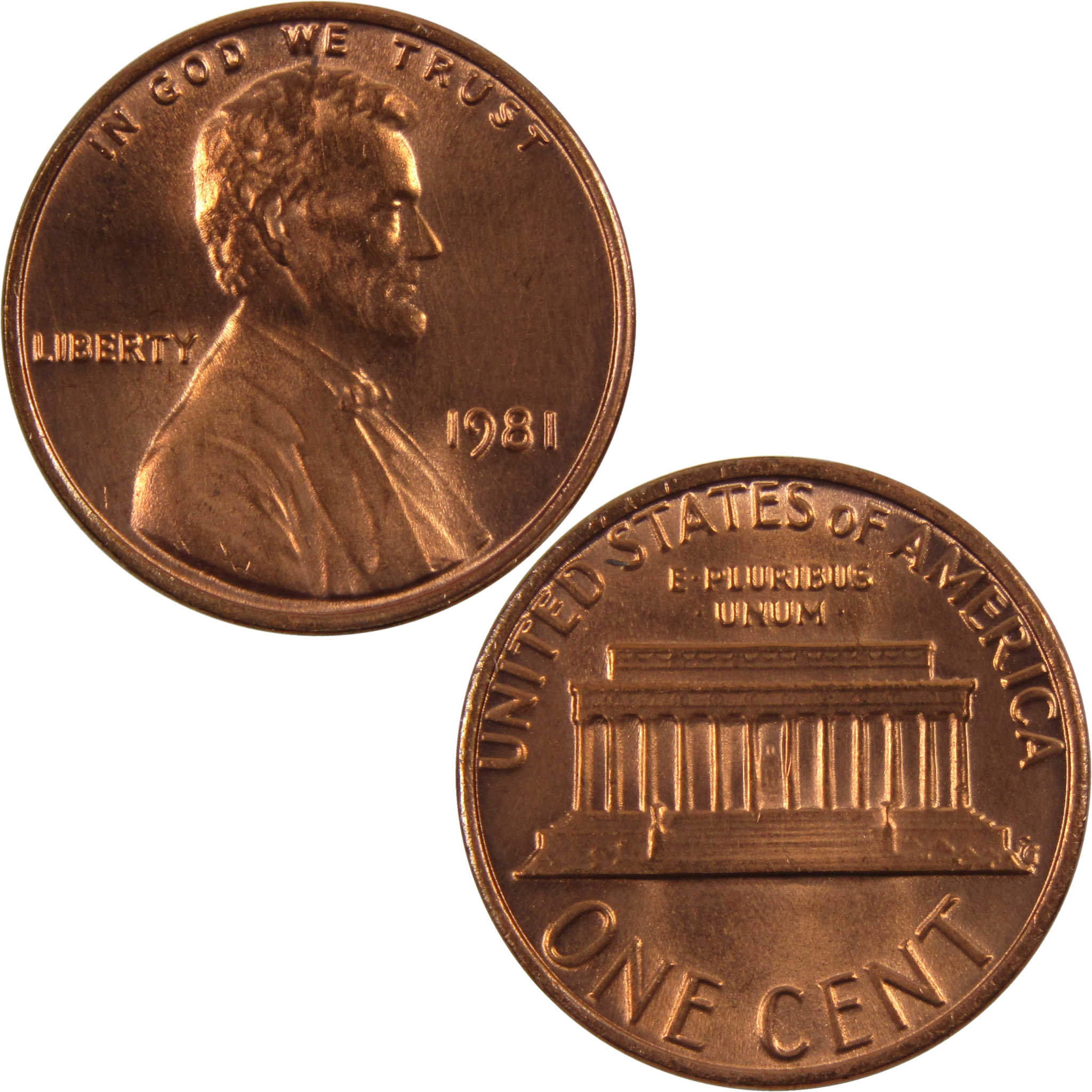 1981 Lincoln Memorial Cent BU Uncirculated Penny 1c Coin