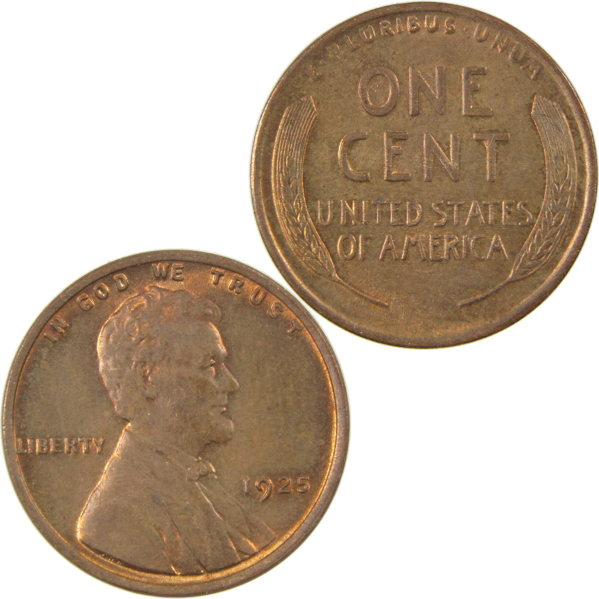 1925 Lincoln Wheat Cent Uncirculated Penny 1c Coin SKU:I28264